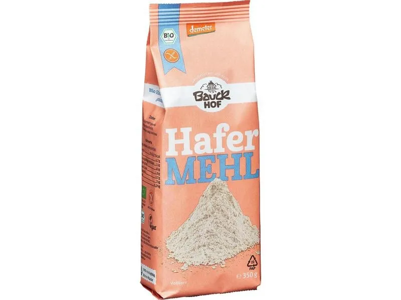 Bauck Mühle Hafermehl Vollkorn glutenfrei Demeter 350 g Bauck Mühle Hafermehl Vollkorn glutenfrei Demeter 350 g