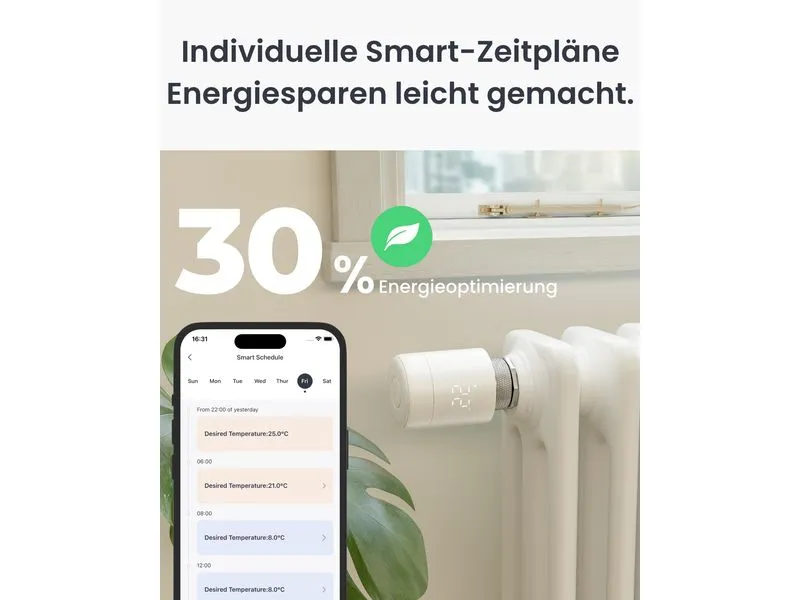 SwitchBot Smartes Heizkörperthermostat Weiss SwitchBot Smartes Heizkörperthermostat Weiss