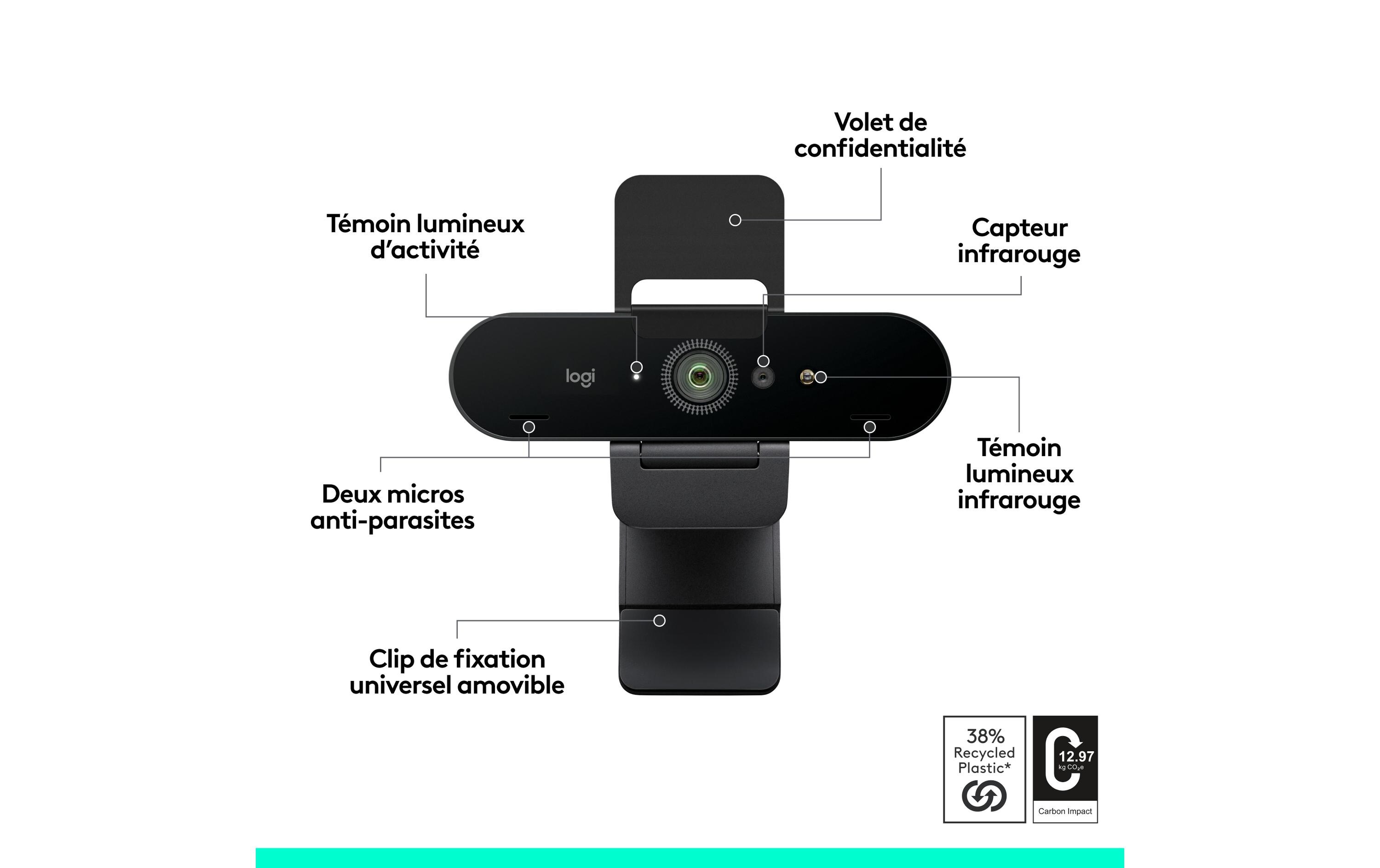 Logitech Webcam Brio 4K Ultra HD graphite