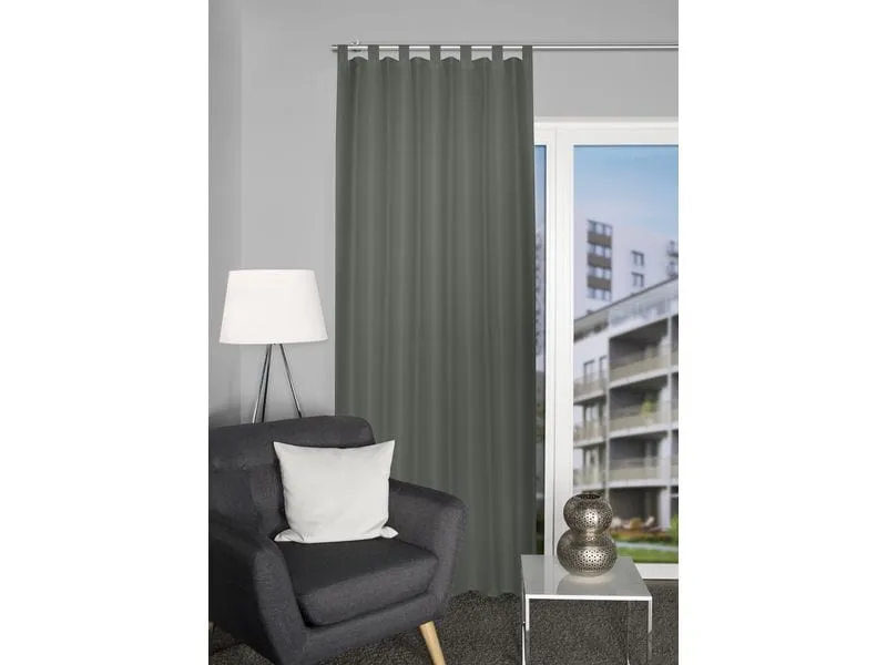 Stotz Decor AG Nachtvorhang mit Schlaufe Fjella 130 cm x 245 cm, Antharzit