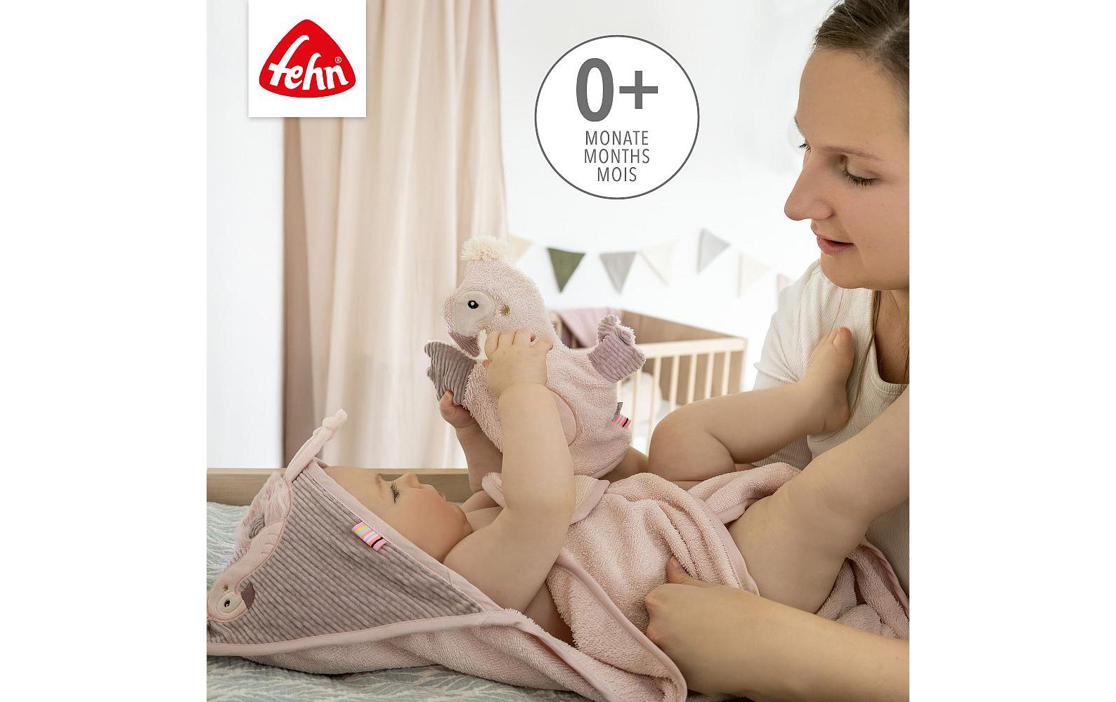 fehn Baby-Waschhandschuh Flamingo