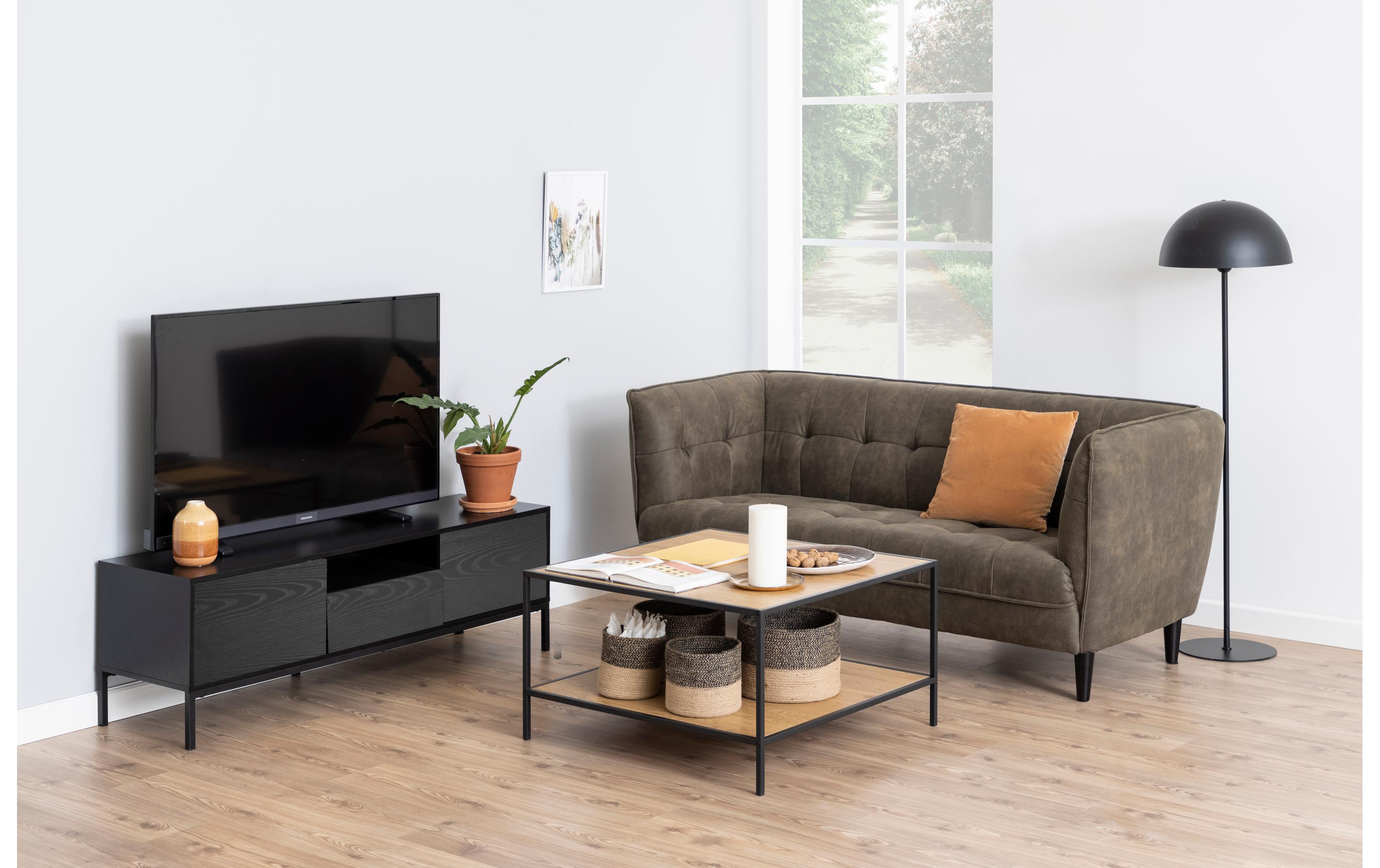 AC Design TV-Möbel Seaford 140 x 40 x 45 cm, Schwarz