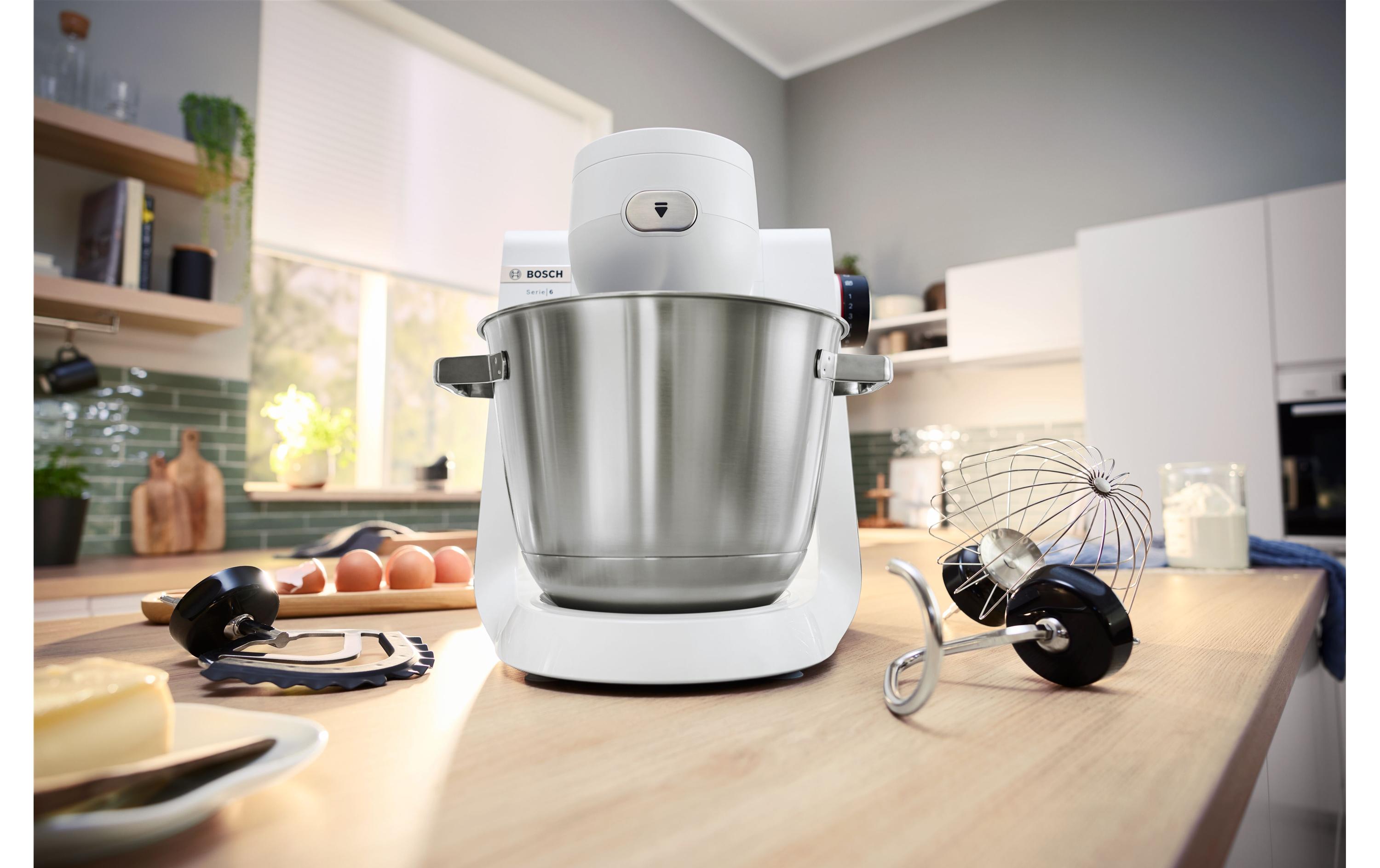 Bosch Küchenmaschine Serie 6 MUMS6EW22 Edelstahl/Weiss