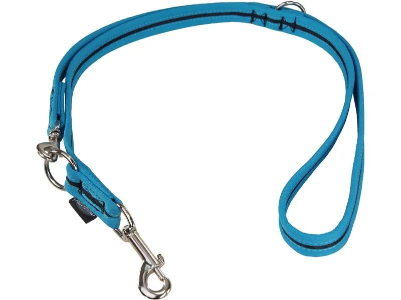 Grossenbacher Hundeleine 180 cm, 15 mm, Schwarz/Türkis