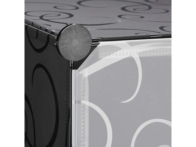 relaxdays Schuhschrank mit 10 Ebenen 176 x 49 cm, Schwarz/Transparent relaxdays Schuhschrank mit 10 Ebenen 176 x 49 cm, Schwarz/Transparent