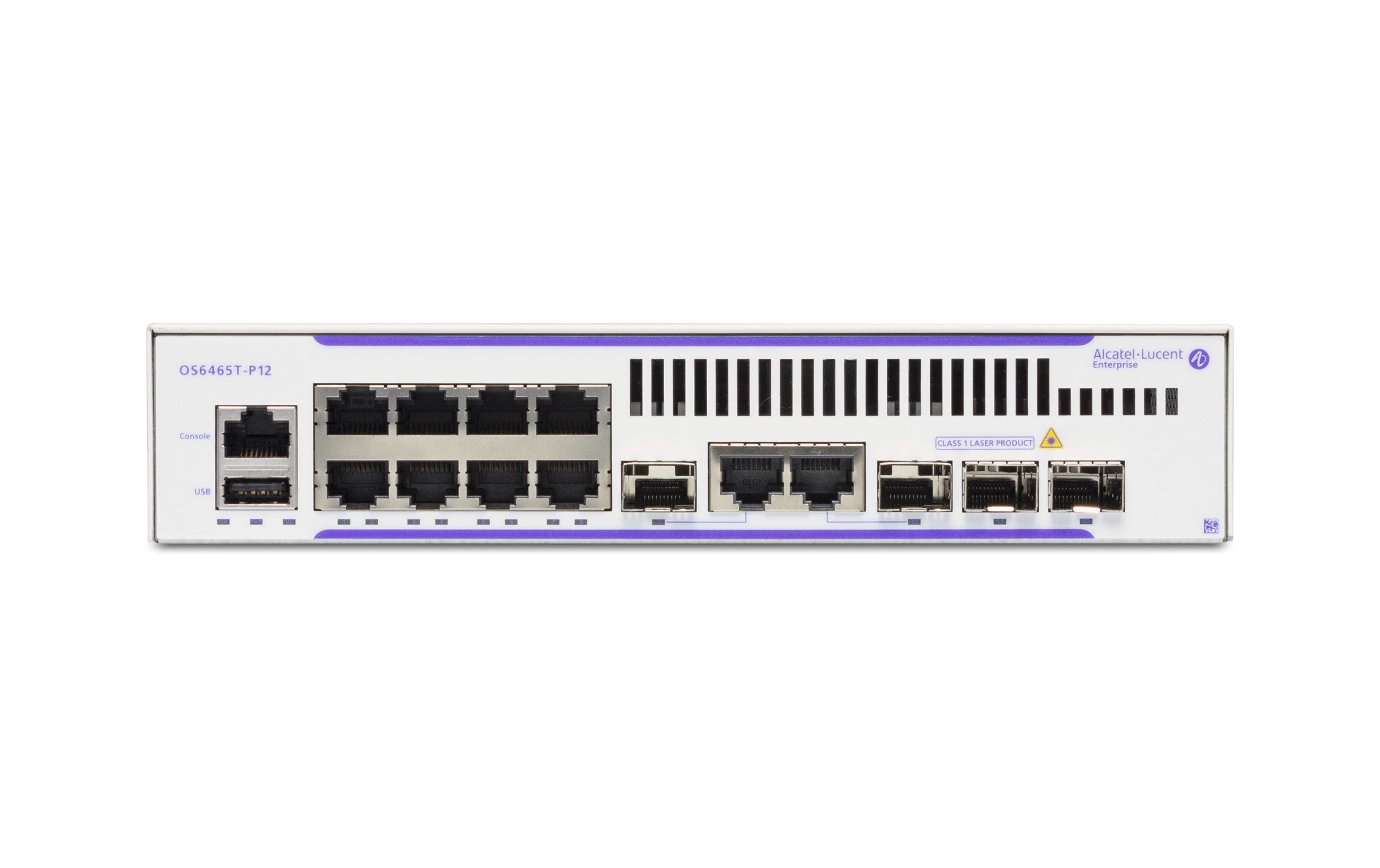 Alcatel-Lucent PoE+ Switch OmniSwitch OS6465T-P12 10 Port