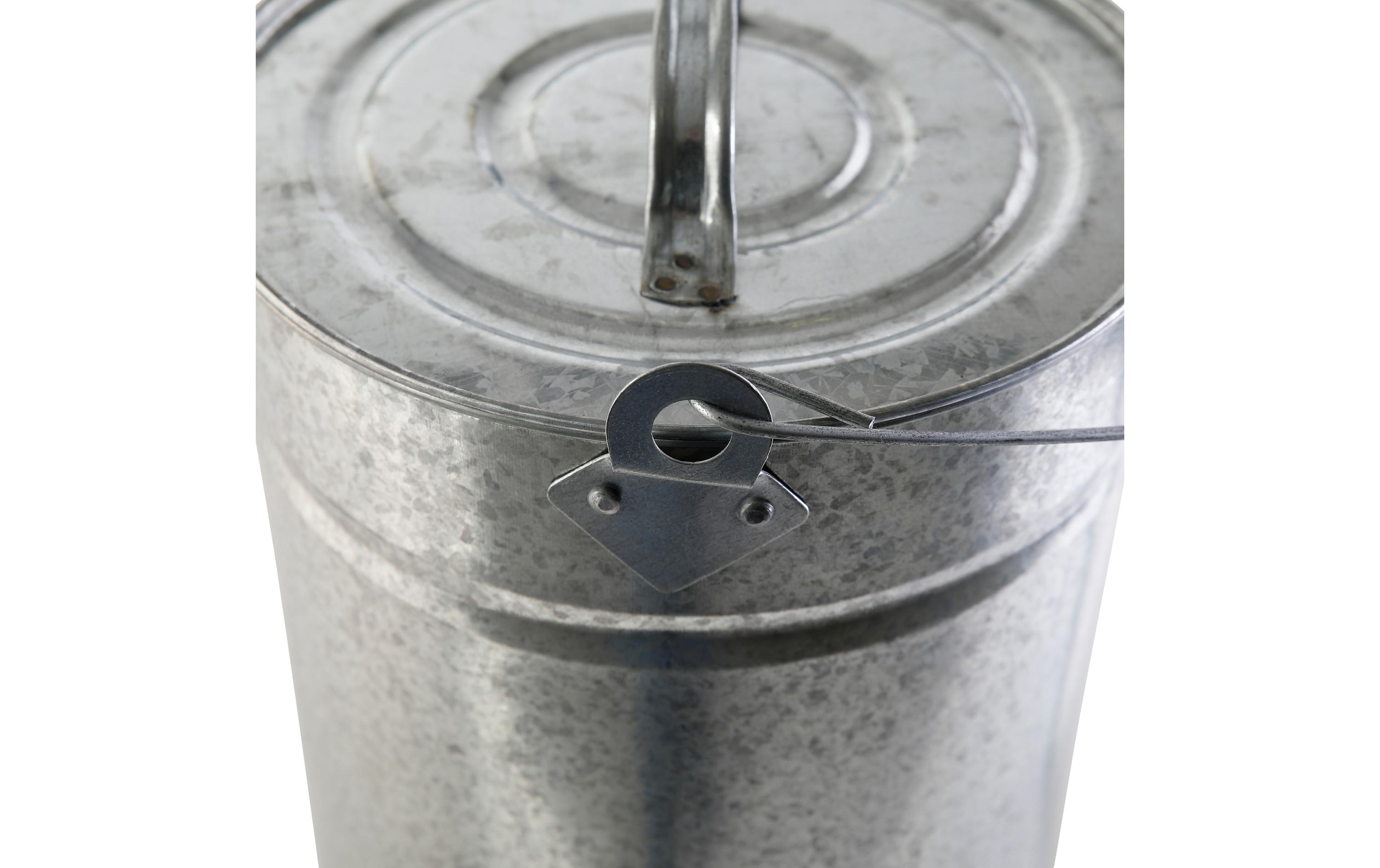 Kamino Mehrzweckeimer mit Deckel, 14 l, Silber