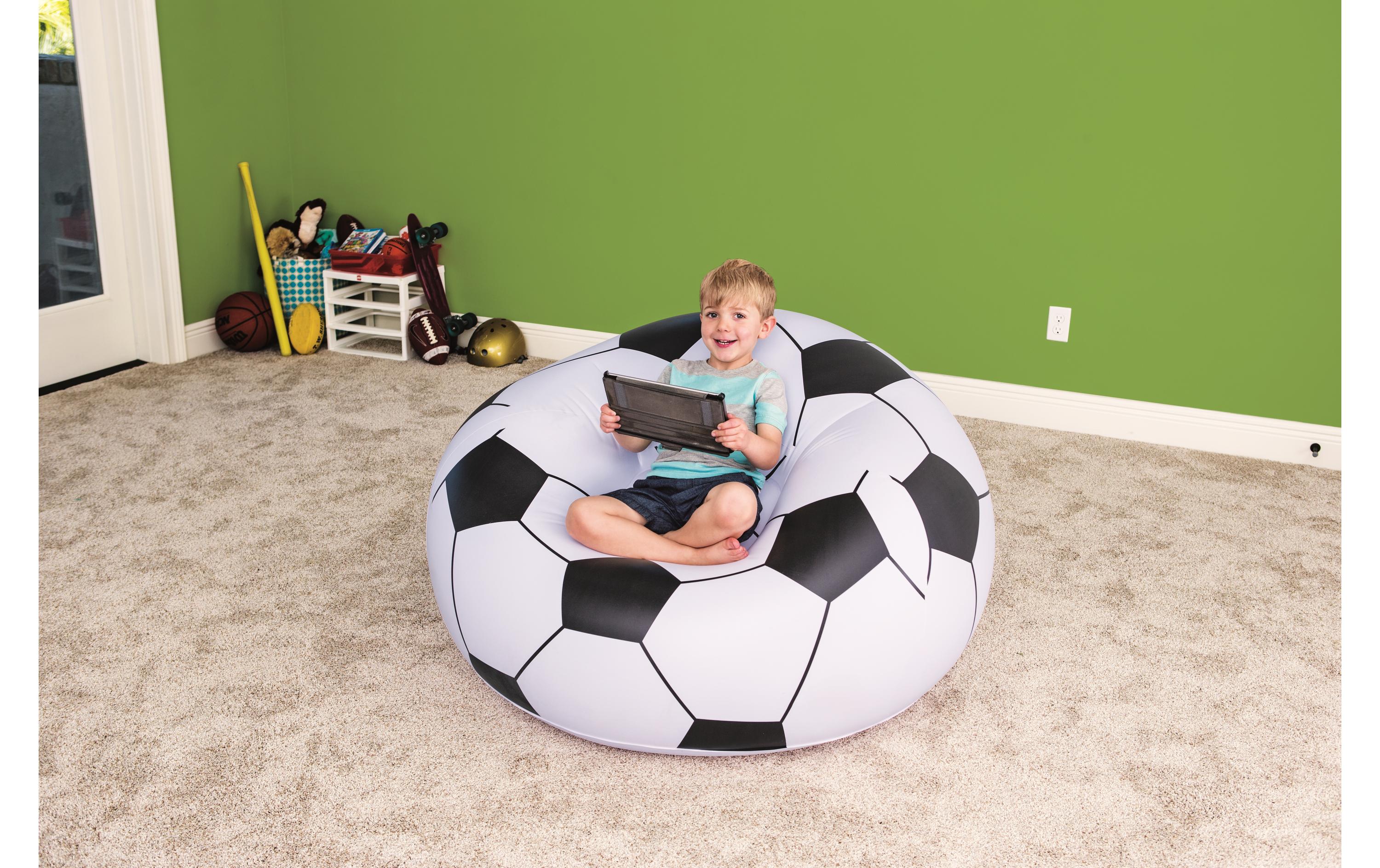 Bestway Aufblasbarer Sessel Up, In und Over Fussball, 114 x 112 cm