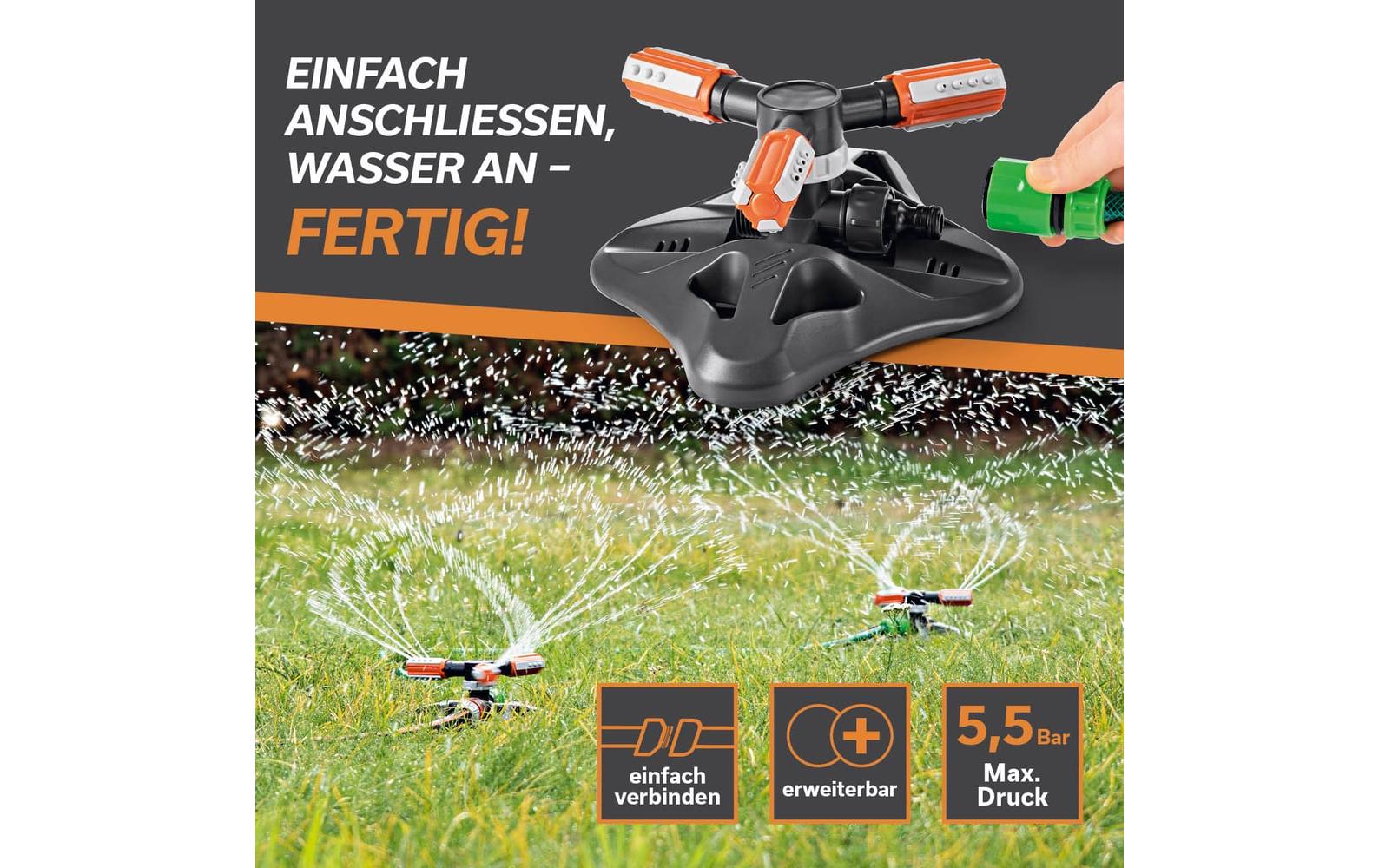 EASYmaxx 360°-Gartensprinkler - 2er-Set