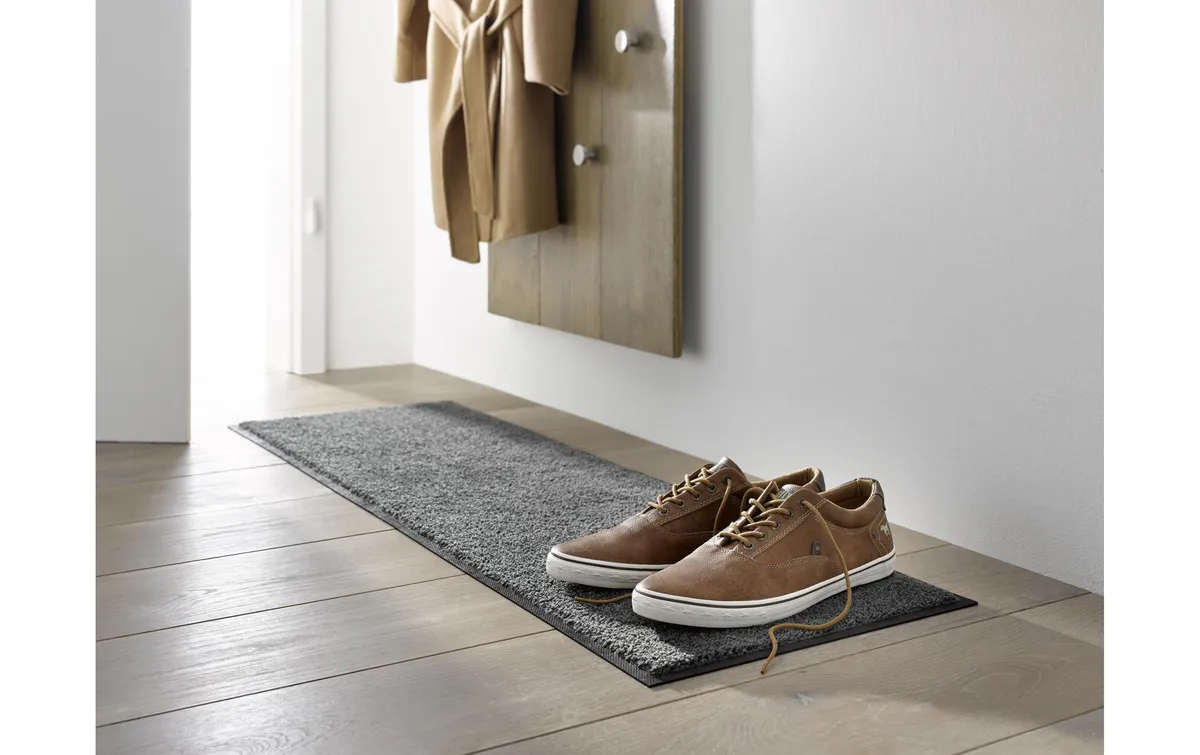 wash+dry Fussmatte Schuhgrösse, 35 x 120 cm Champagner