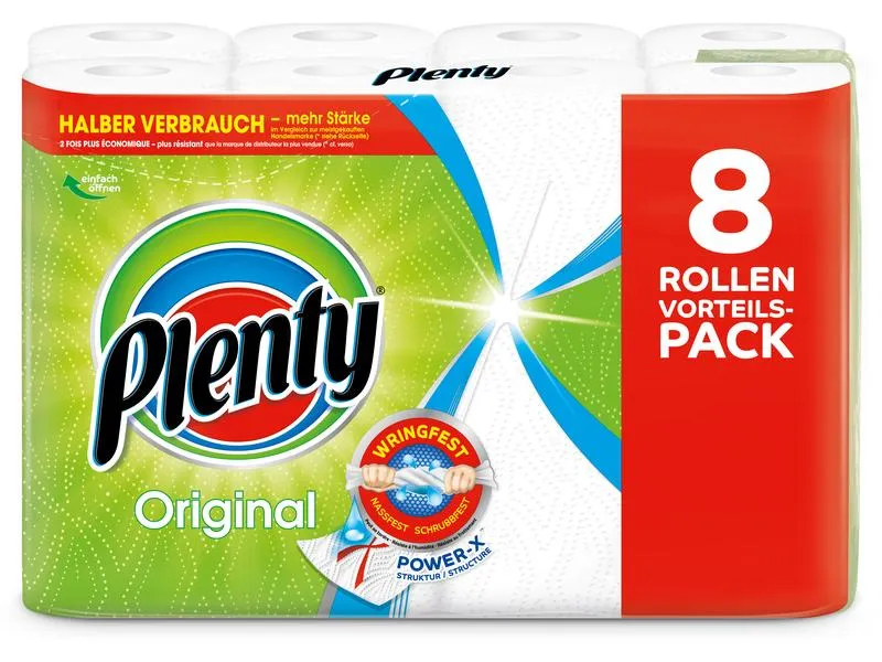 Plenty Haushaltspapier Original 8 Rollen à 45 Blatt Plenty Haushaltspapier Original 8 Rollen à 45 Blatt