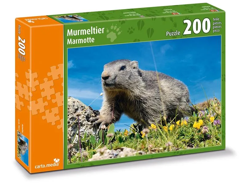 Carta.Media Puzzle Murmeltier auf Alpwiese Carta.Media Puzzle Murmeltier auf Alpwiese