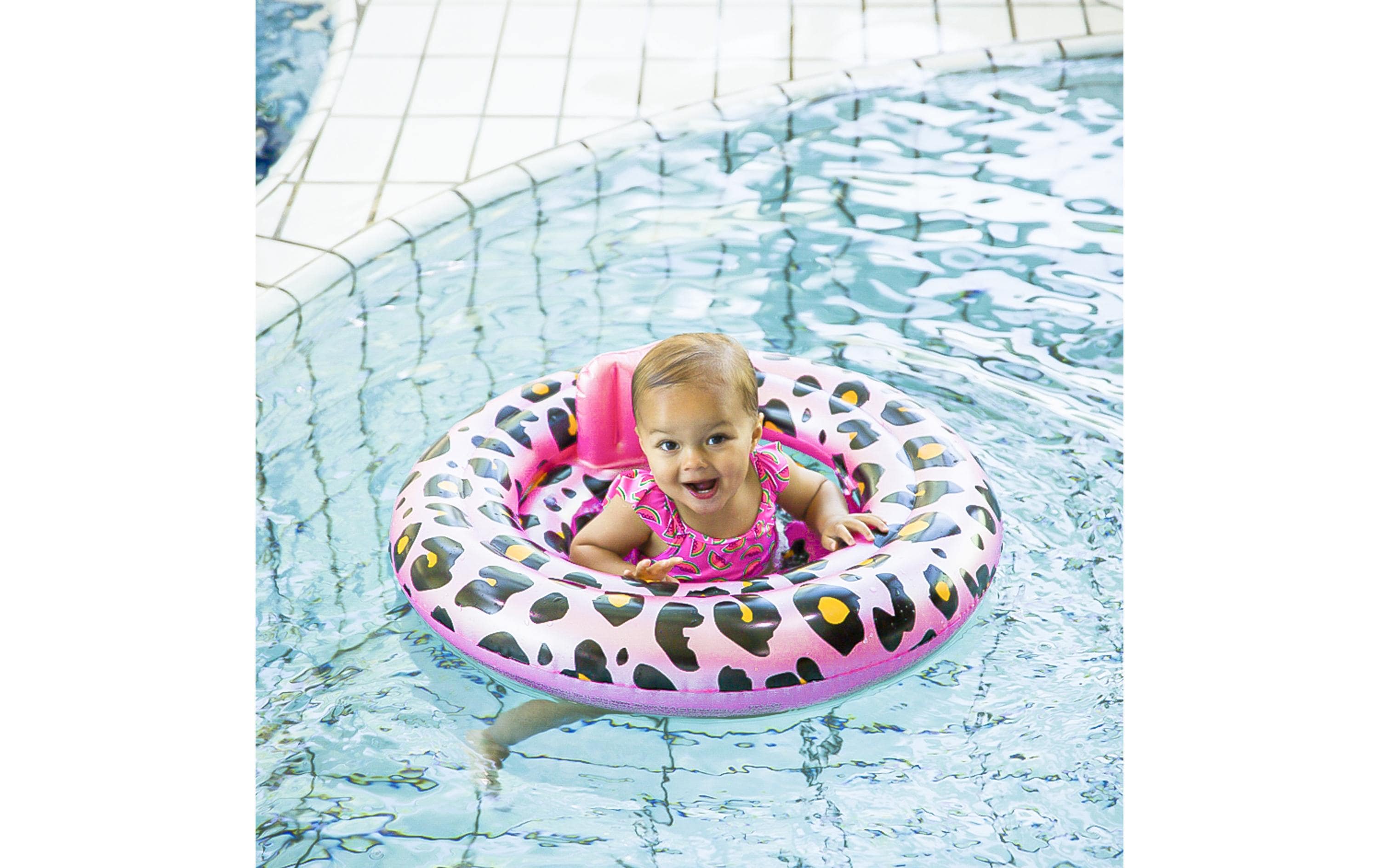 Swim Essentials Schwimmsitz 0-1 Jahre Leopard Rose Gold