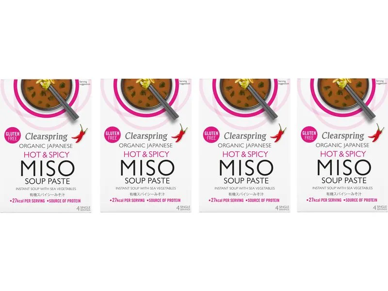 Clearspring Organic Misopaste scharf mit Meeresgemüse 4 x 15 g
