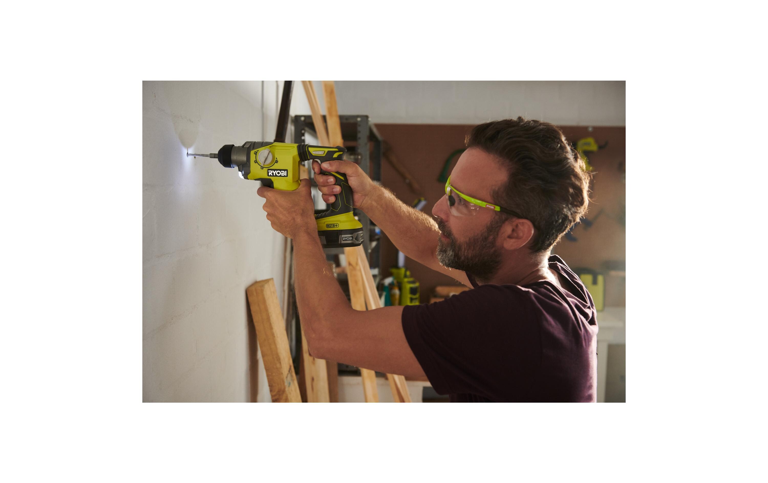 RYOBI Akku-Bohrhammer R18SDS-0, Solo, 18 V, 1.3 Joule