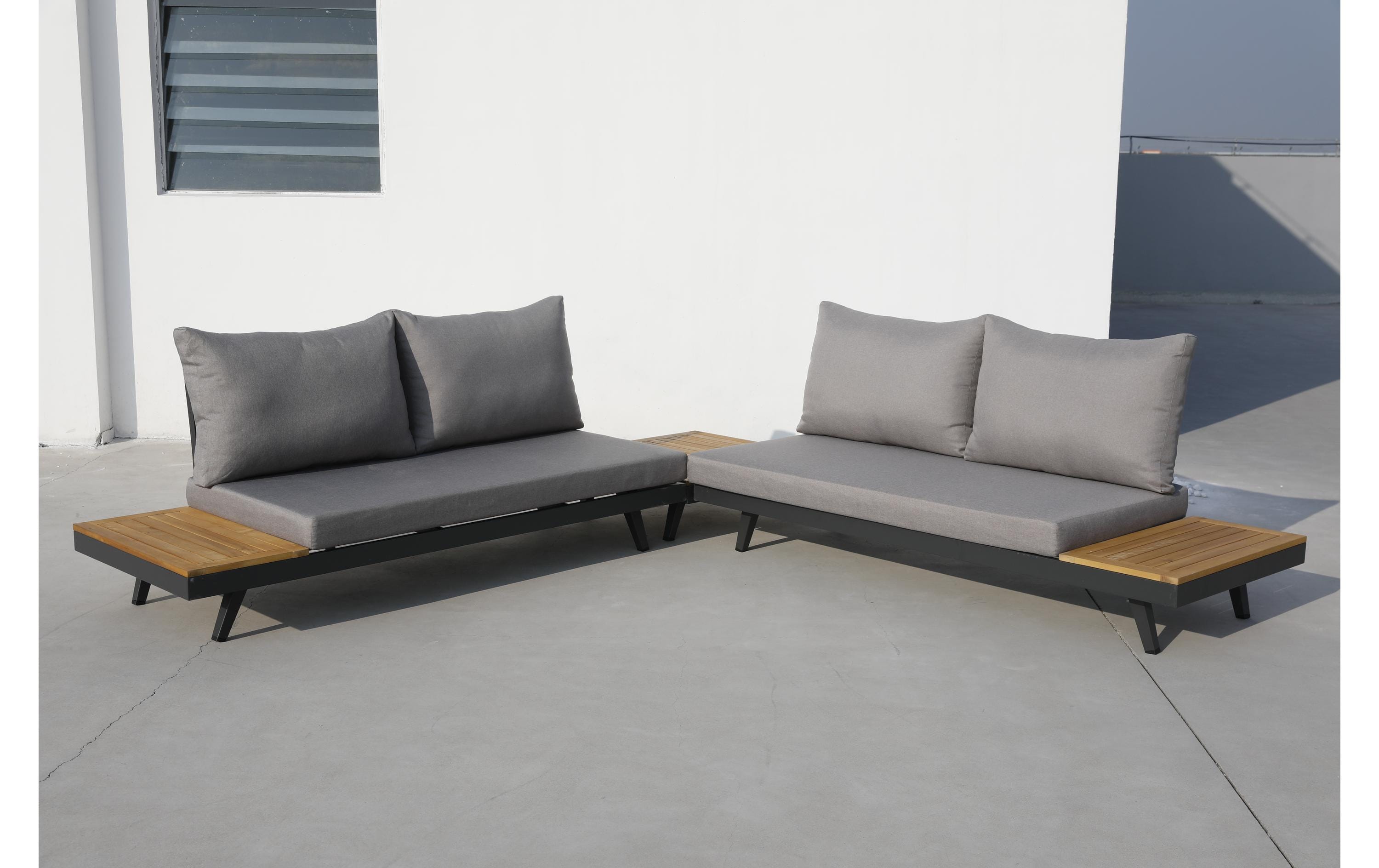 Acamp Loungeset Naxos, 3-teilig, Teakfarbe