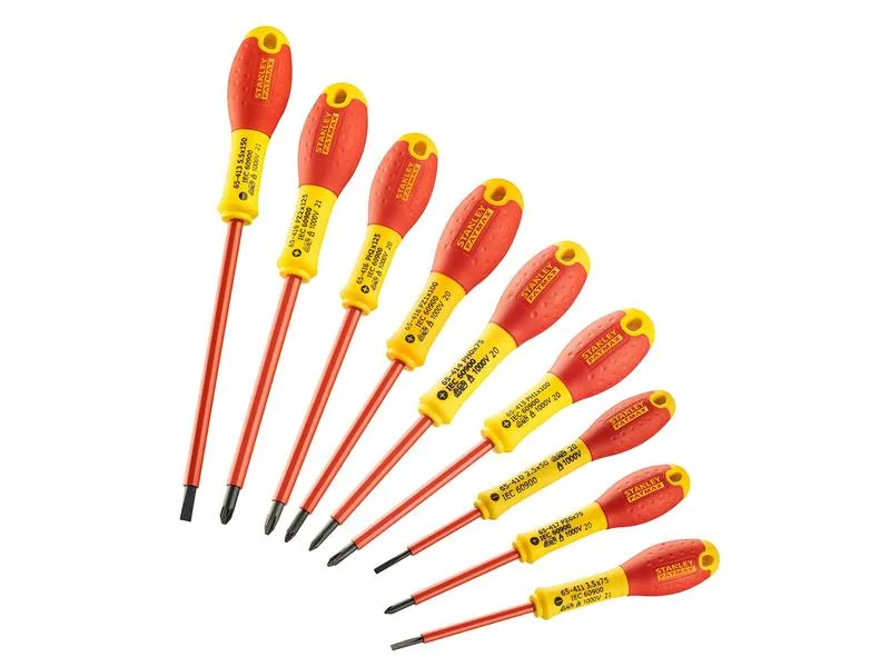 Stanley Fatmax Schraubenzieher-Set Isoliert, für Elektriker, 10-teilig Stanley Fatmax Schraubenzieher-Set Isoliert, für Elektriker, 10-teilig