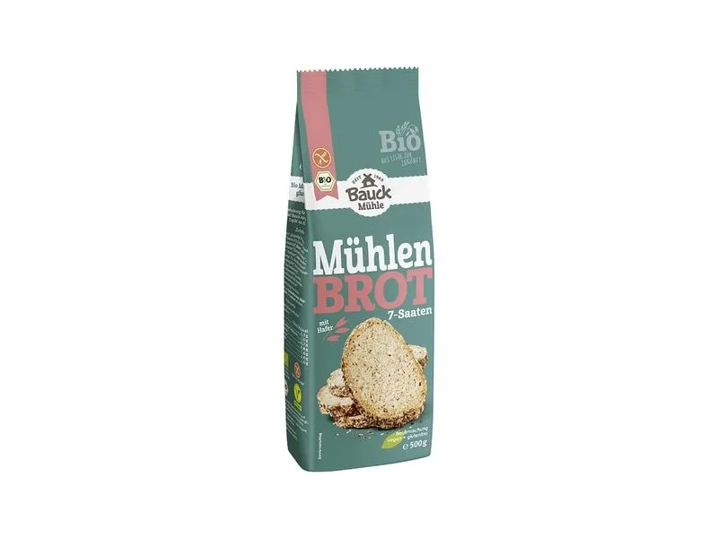 Bauck Mühle Backmischung Mühlenbrot, 7-Saaten Beutel 500 g Bauck Mühle Backmischung Mühlenbrot, 7-Saaten Beutel 500 g