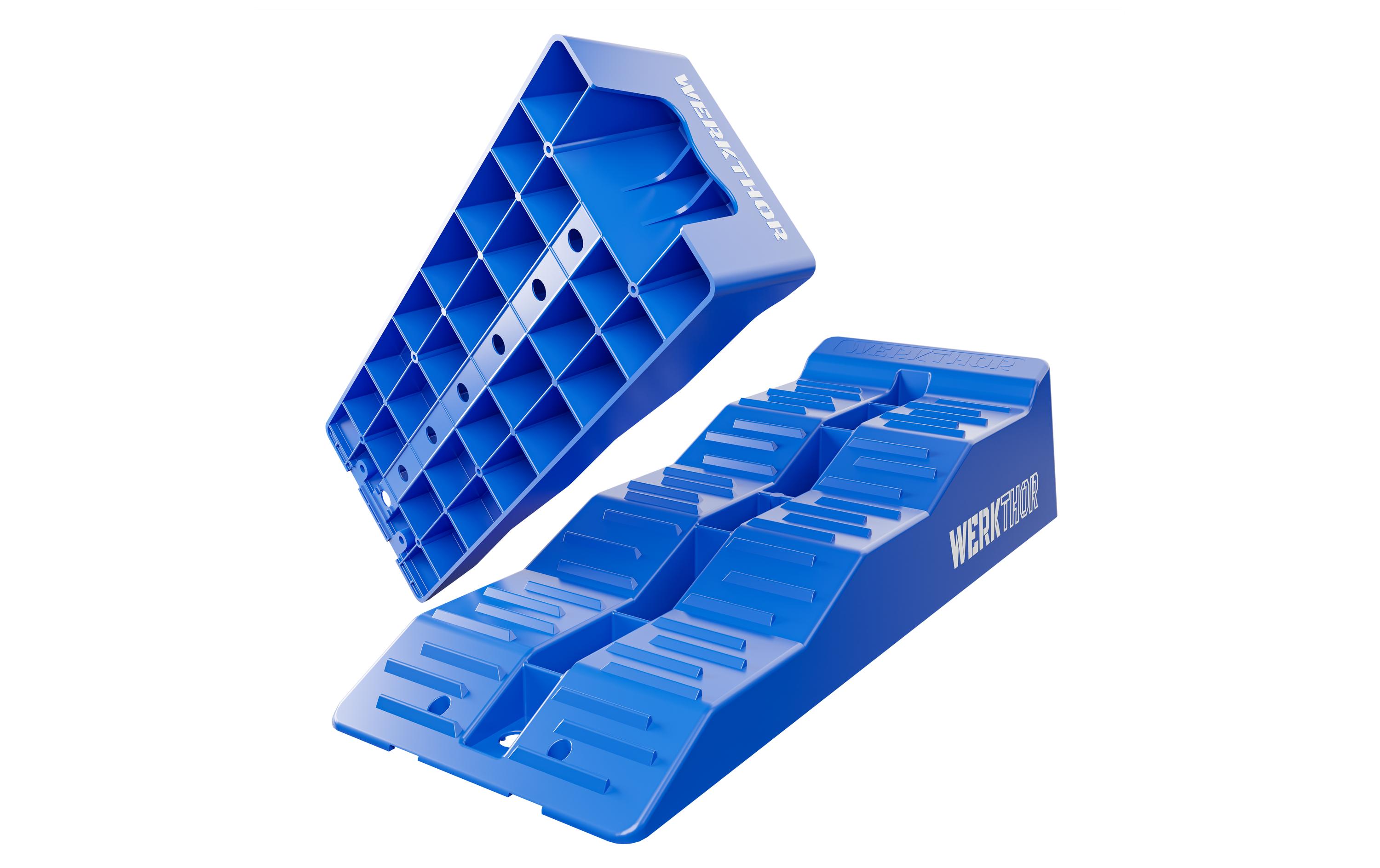 Werkthor Flache Auffahrkeile 2er Set, Blau