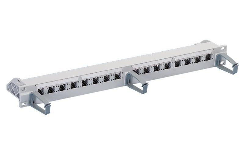 R&M Patchpanel 16 Port Cat 6A 1 HE 19 leer ungeschirmt R&M Patchpanel 16 Port Cat 6A 1 HE 19 leer ungeschirmt