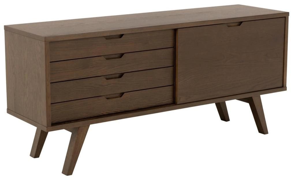 AC Design Sideboard A-Line 160 x 45 x 72 cm, Dunkelbraun