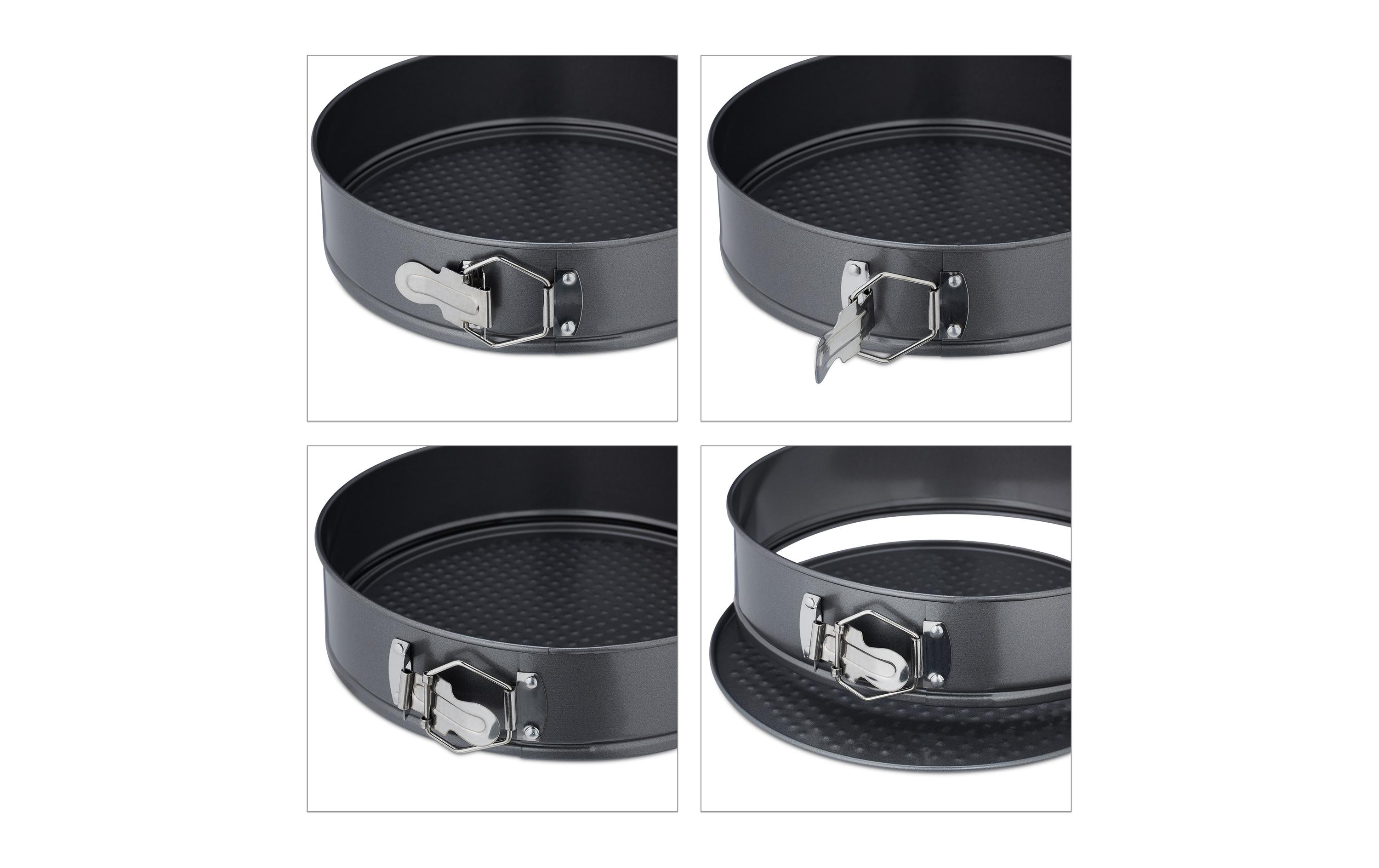 relaxdays Springform 14 cm/18 cm/24 cm/26 cm/28 cm, Anthrazit