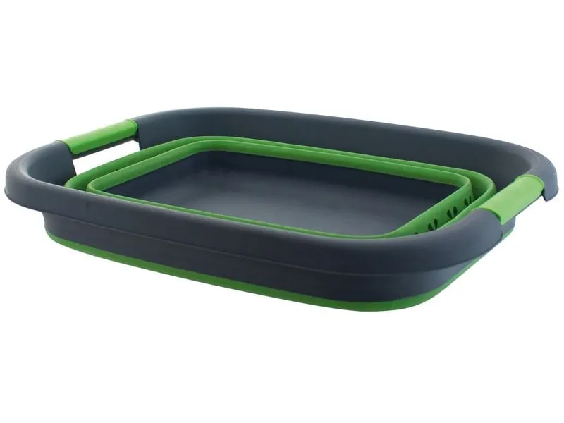 Eurotrail Wäschekorb 50 l, Grün/Schwarz