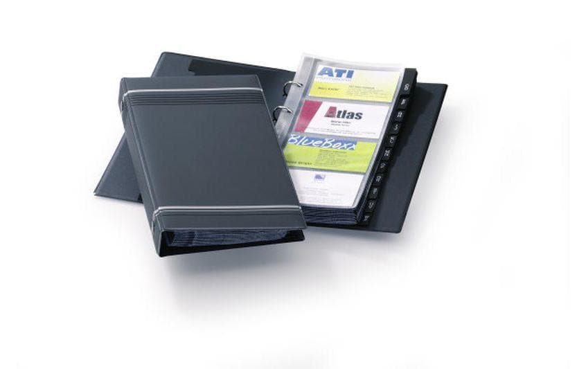 DURABLE Visitenkartenbuch Visifix für 200 Visitenkarten, Anthrazit
