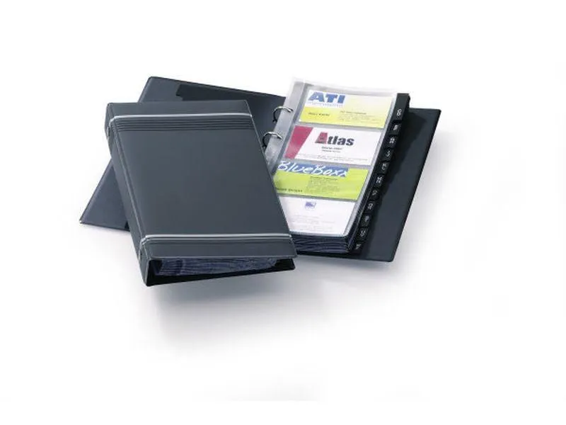 DURABLE Visitenkartenbuch Visifix für 200 Visitenkarten, Anthrazit
