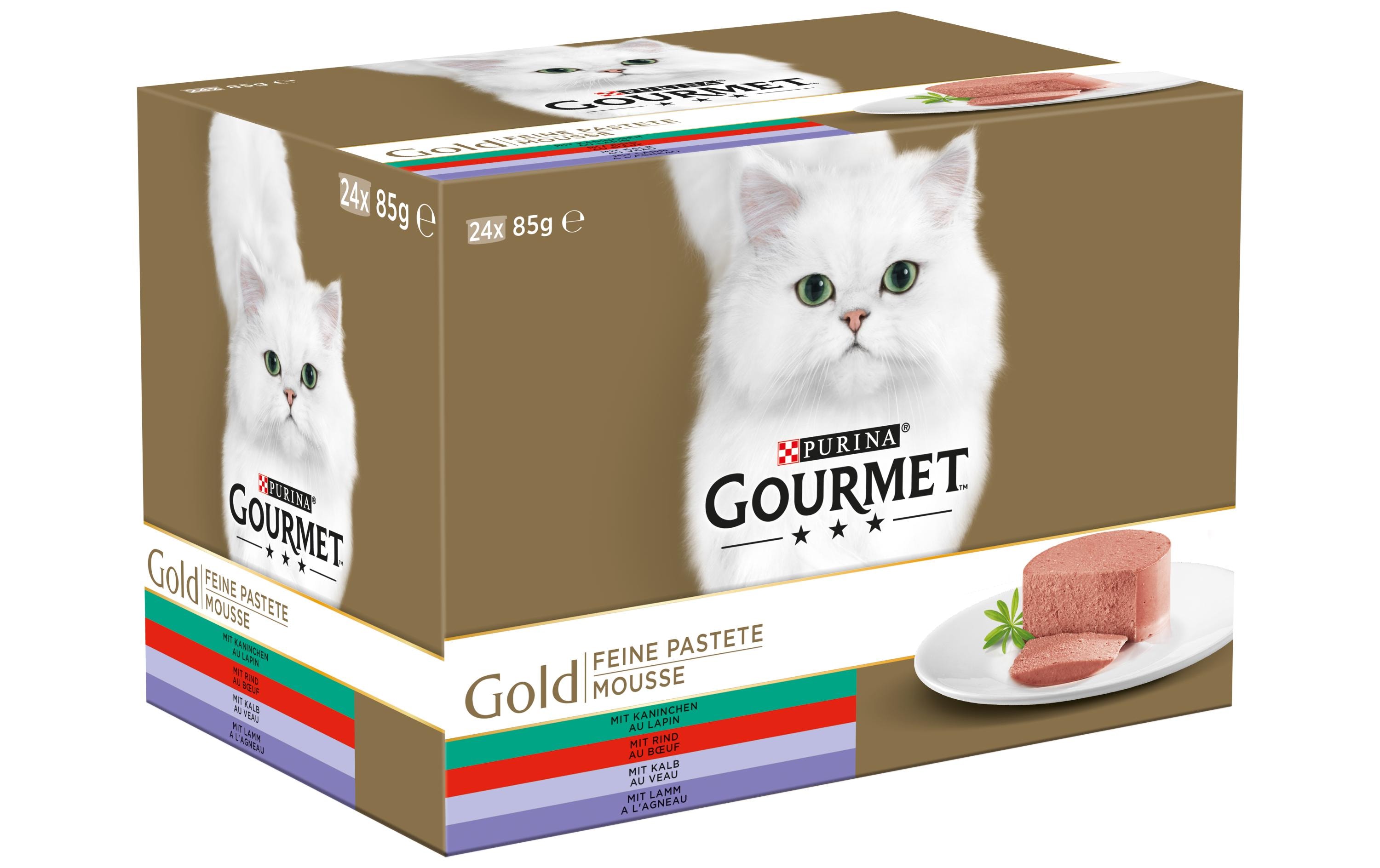 Purina Nassfutter Gourmet Gold feine Pastete Fleisch, 24 x 85 g