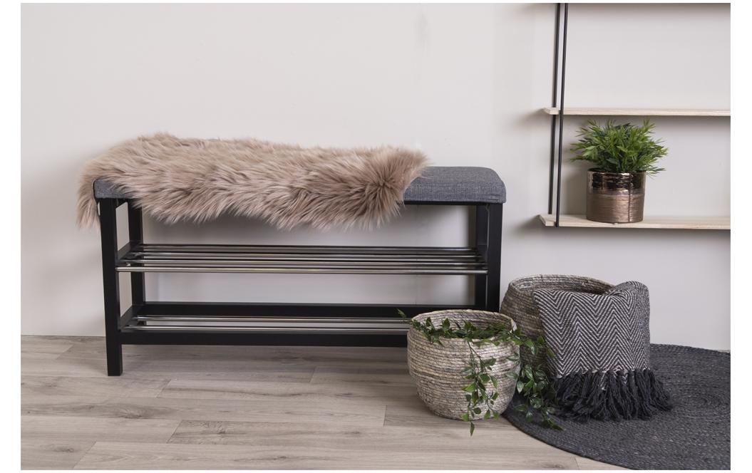 House Nordic Sitzbank Padova 100 x 50 cm, Grau/Schwarz