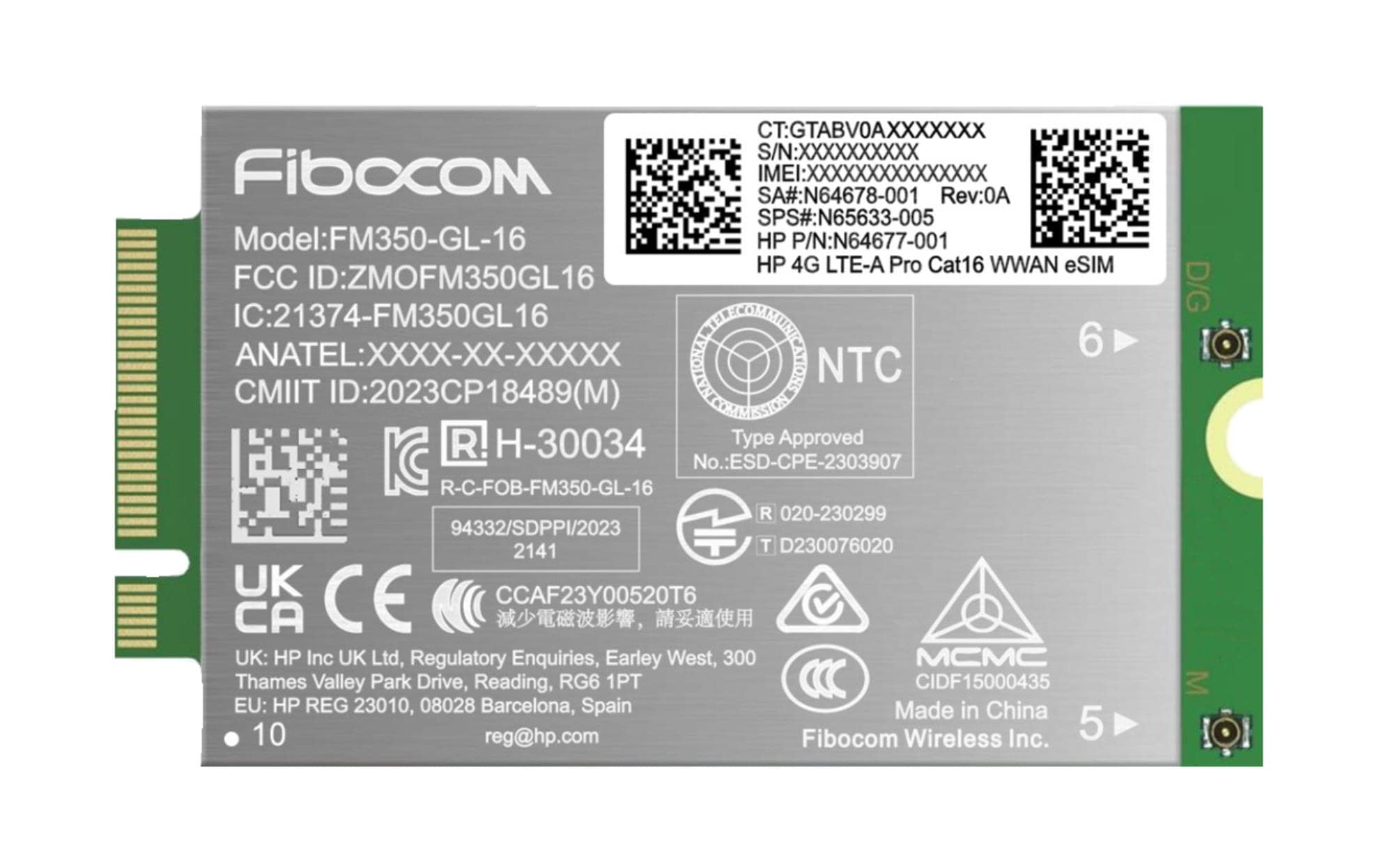 HP Modul 4G LTE-A Pro Cat16 WWAN