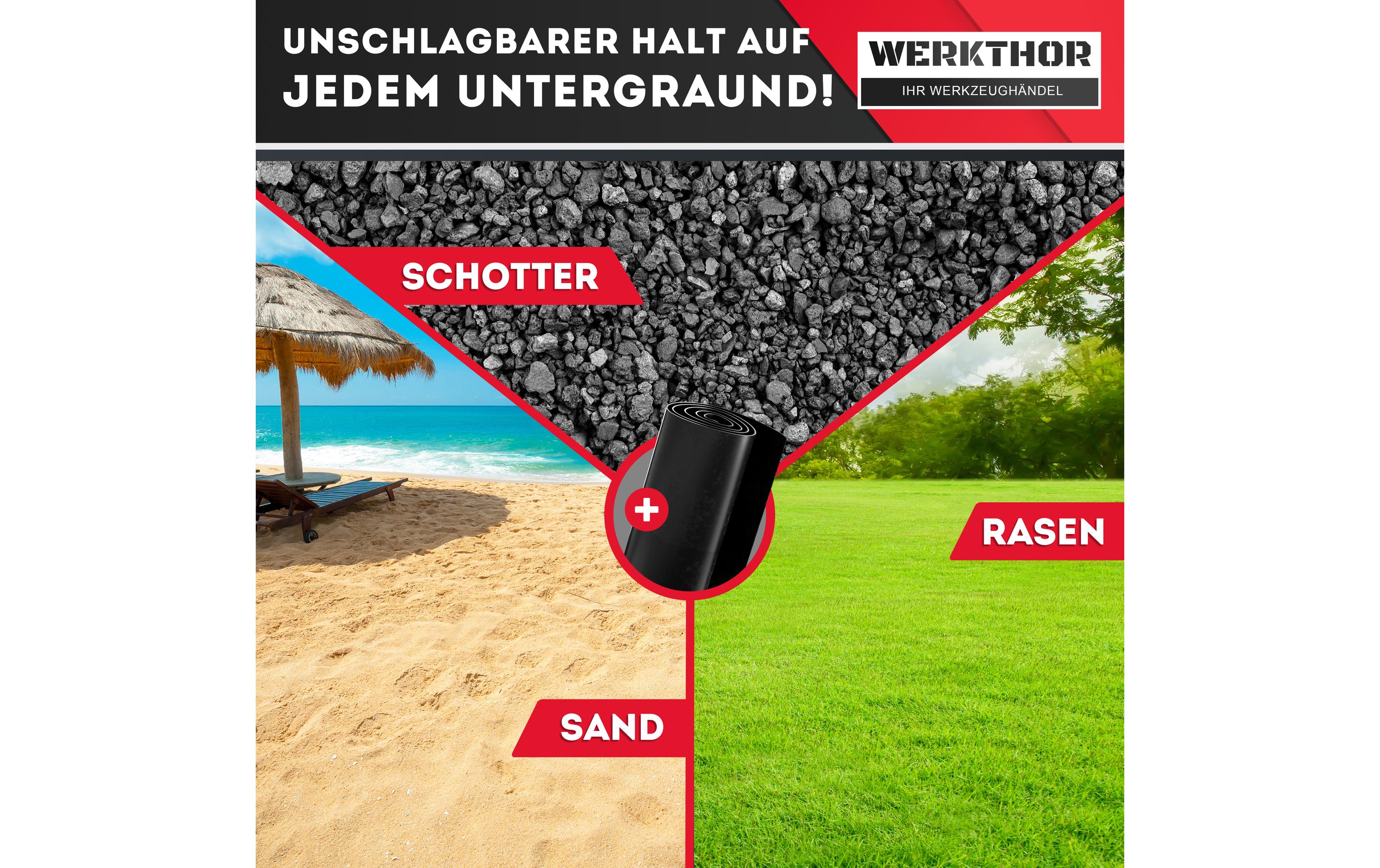 Werkthor Stufenlose Auffahrkeile 2er Set, Rot