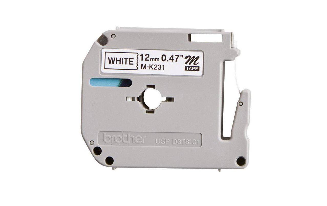 Brother Beschriftungsband M-K231 Schwarz auf Weiss Brother Beschriftungsband M-K231 Schwarz auf Weiss