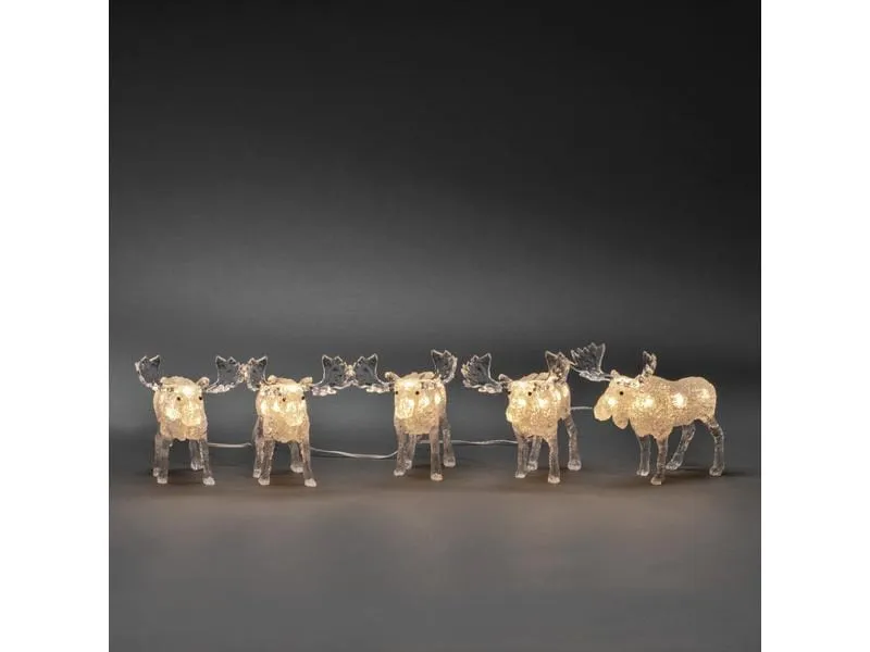 Konstsmide LED-Figur Acryl Elch, 5er Set