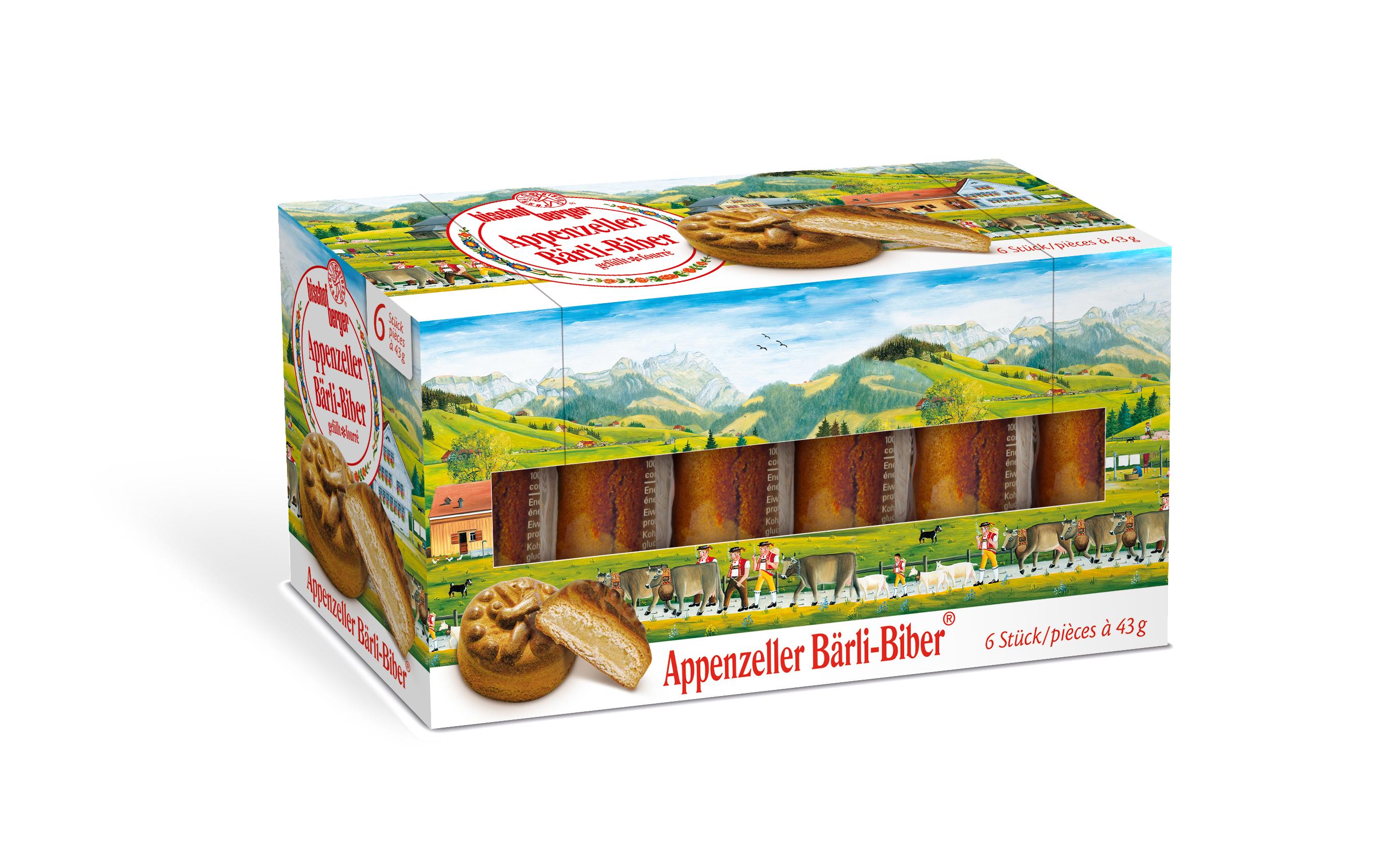 Bischofberger Gebäck Appenzeller Bärli-Biber 6 x 43 g Bischofberger Gebäck Appenzeller Bärli-Biber 6 x 43 g