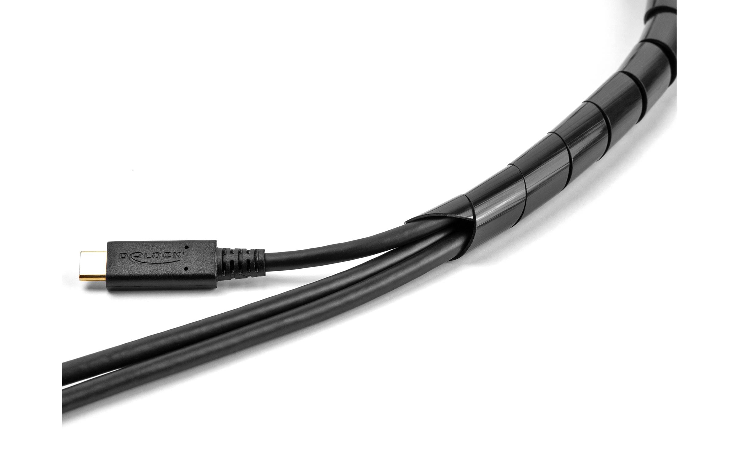 Delock Spiroschlauch flexibel 2 m x 16 mm Schwarz