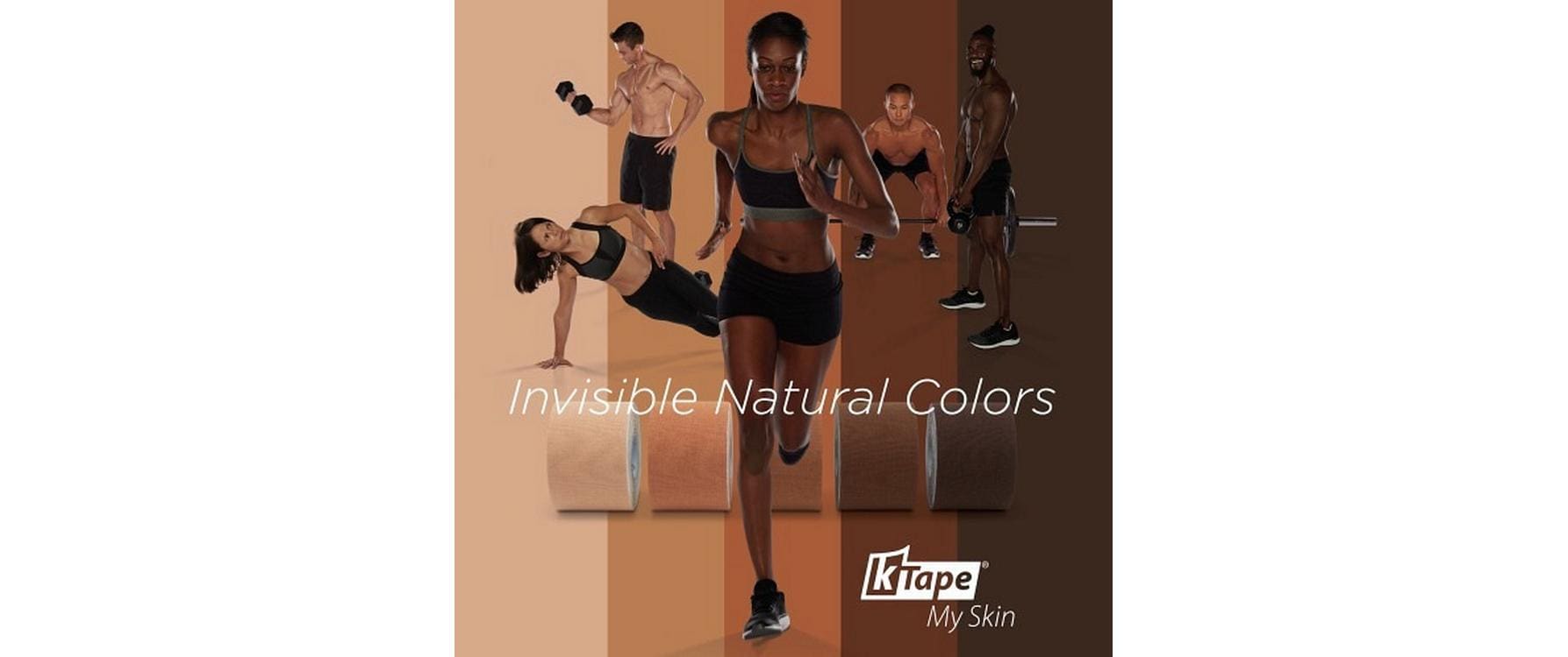 K-Tape My Skin dark brown 5 cm x 5 m Dunkelbraun