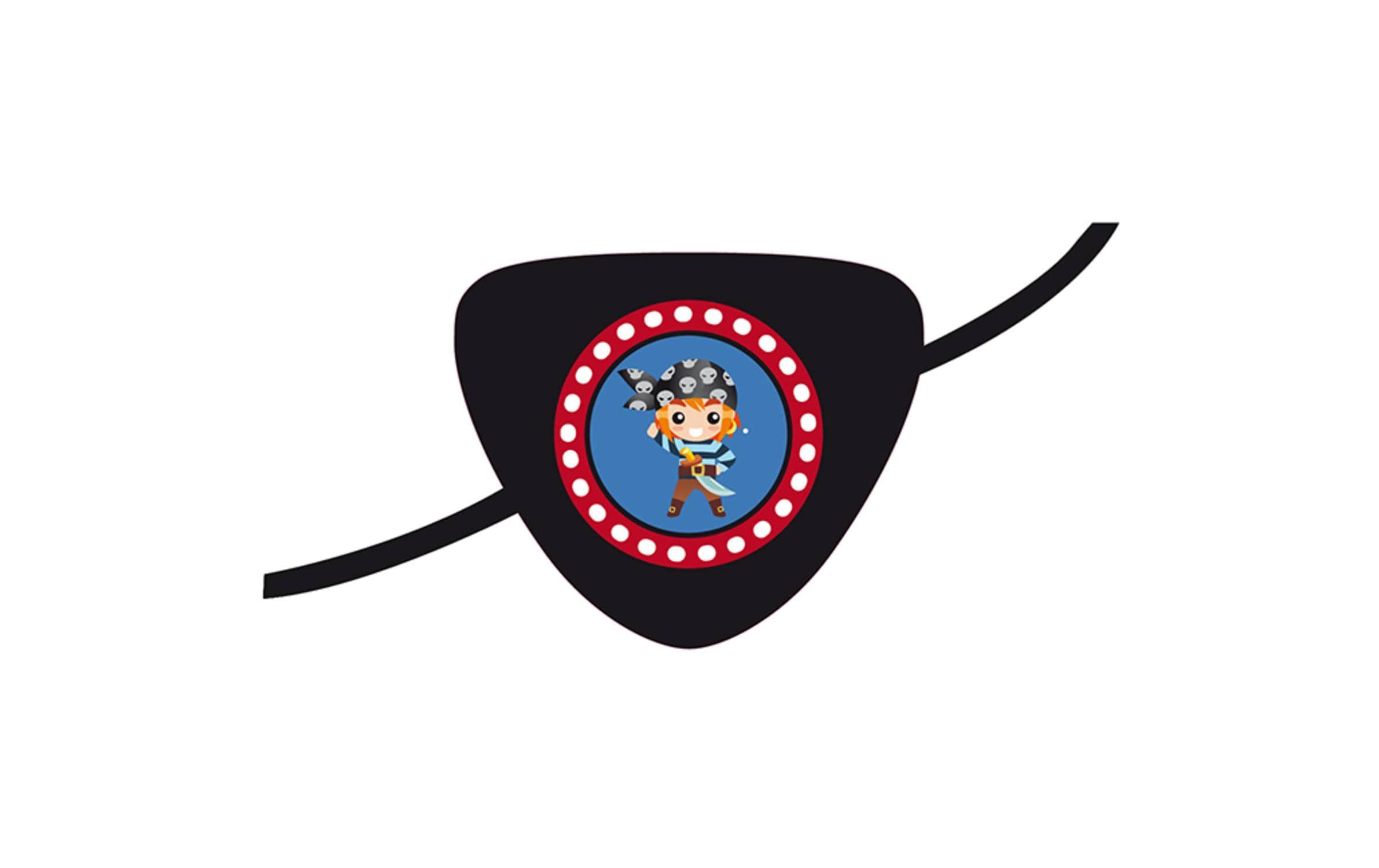 Folat Partyset Pirat 5-teilig, blau/rot