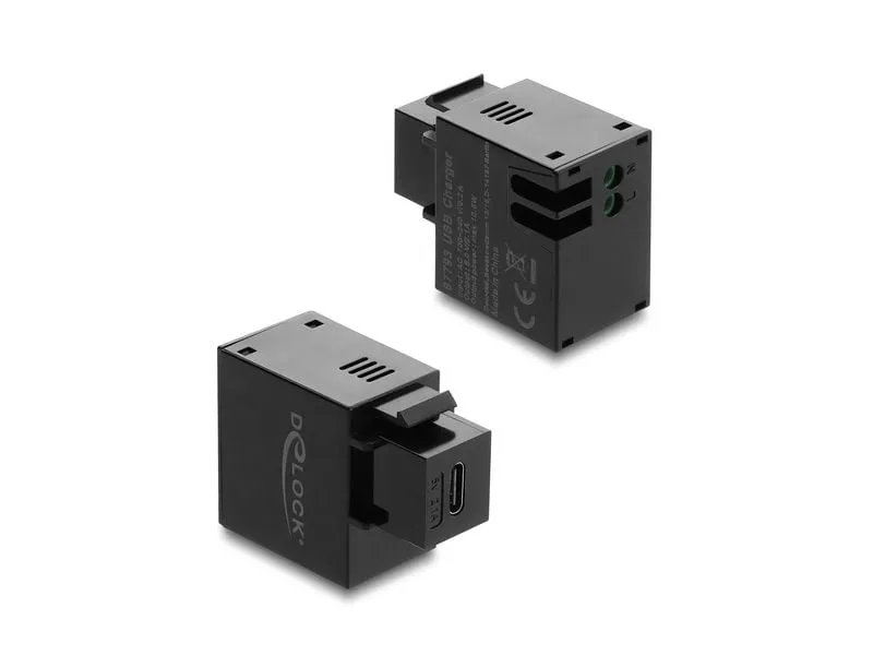 Delock Keystone-Modul USB Type-C zu 2 Pin Terminalblock 10.5 W