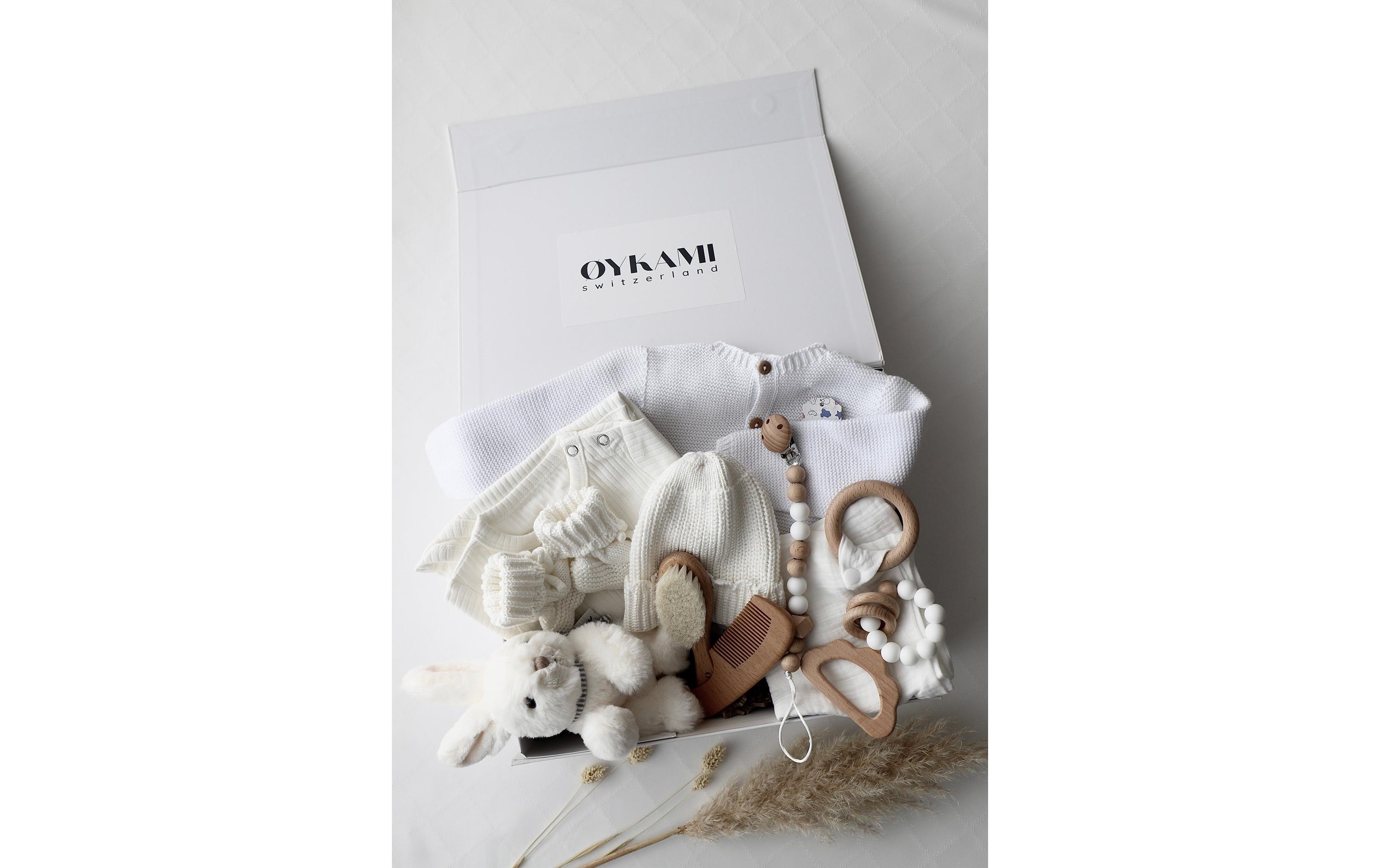 Oykami Baby Geschenkbox Weiss Verona Hase Weiss