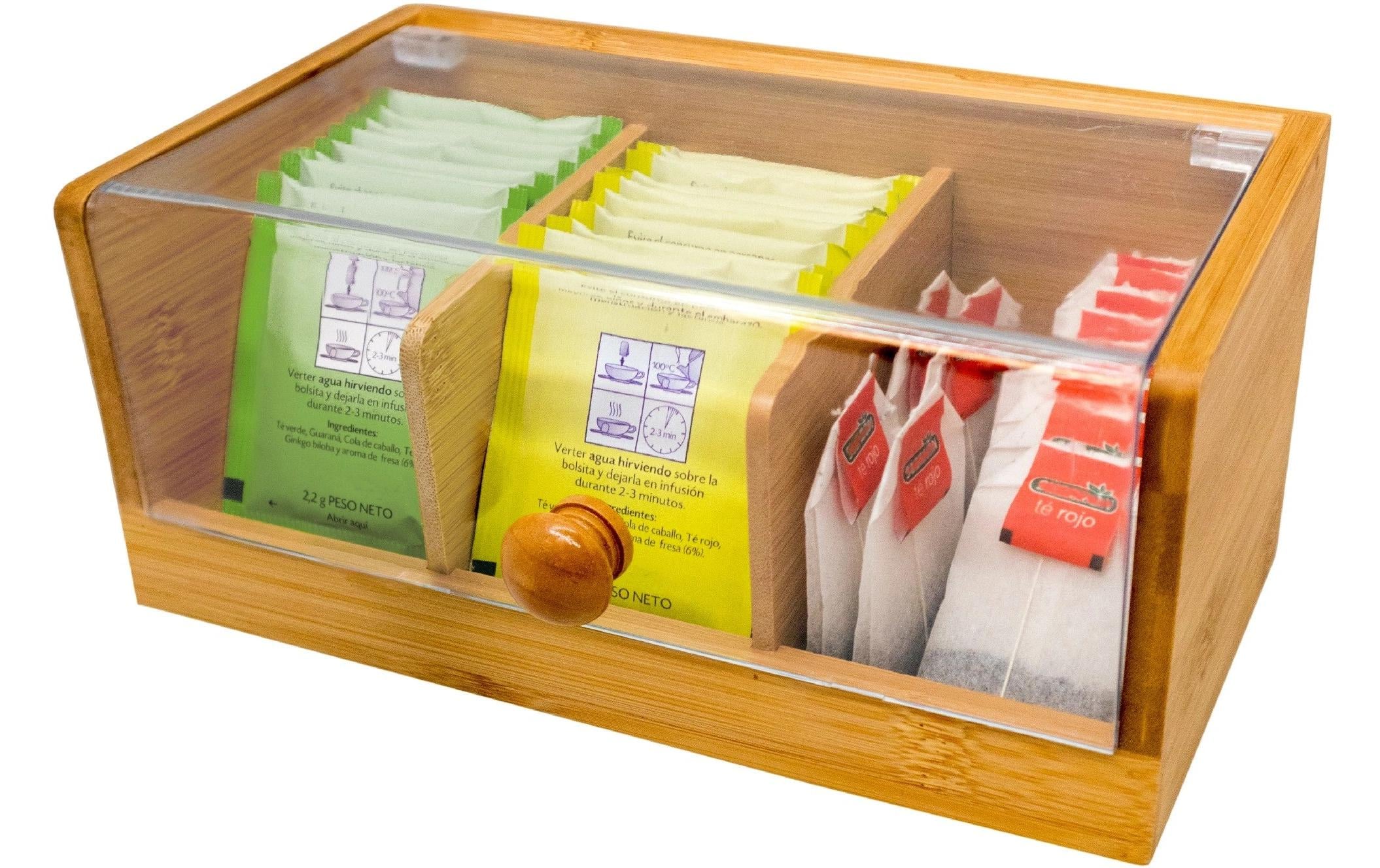 Nerthus Teebeutel-Box Transparent/Braun