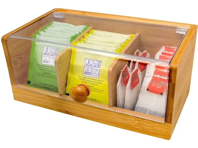 Nerthus Teebeutel-Box Transparent/Braun Nerthus Teebeutel-Box Transparent/Braun