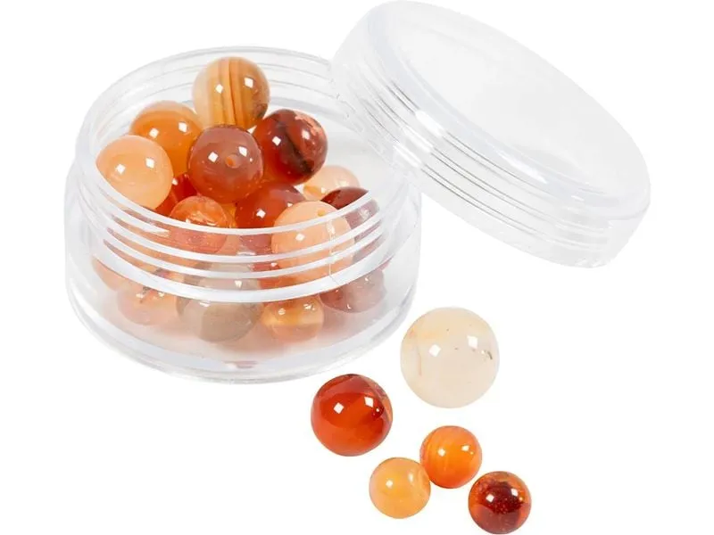 Creativ Company Perlen-Set Achatstein Hellbraun, 6-10 mm
