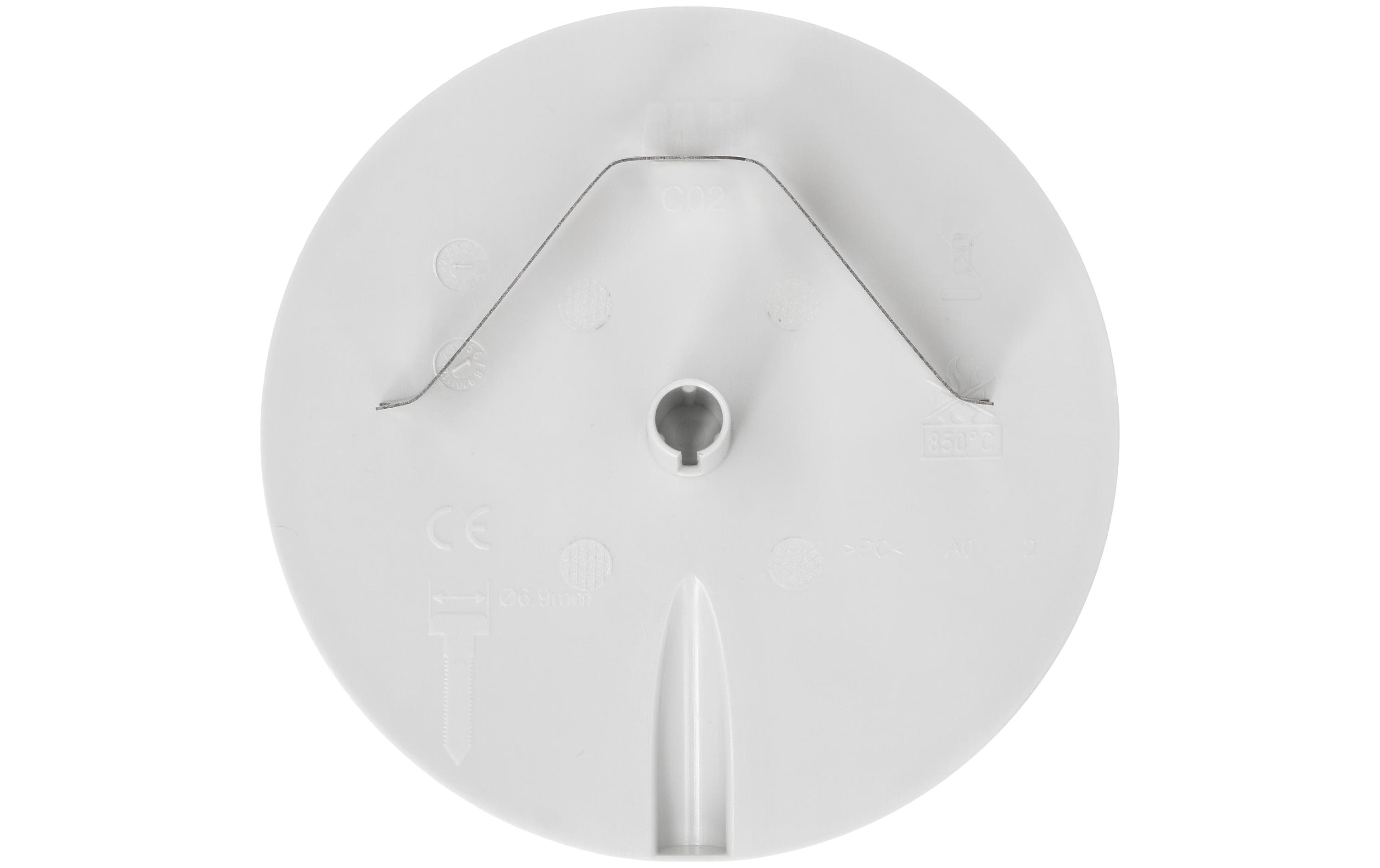 Max Hauri Deckenrosette Rund, Flach, Federbügel, Kabeleinführung