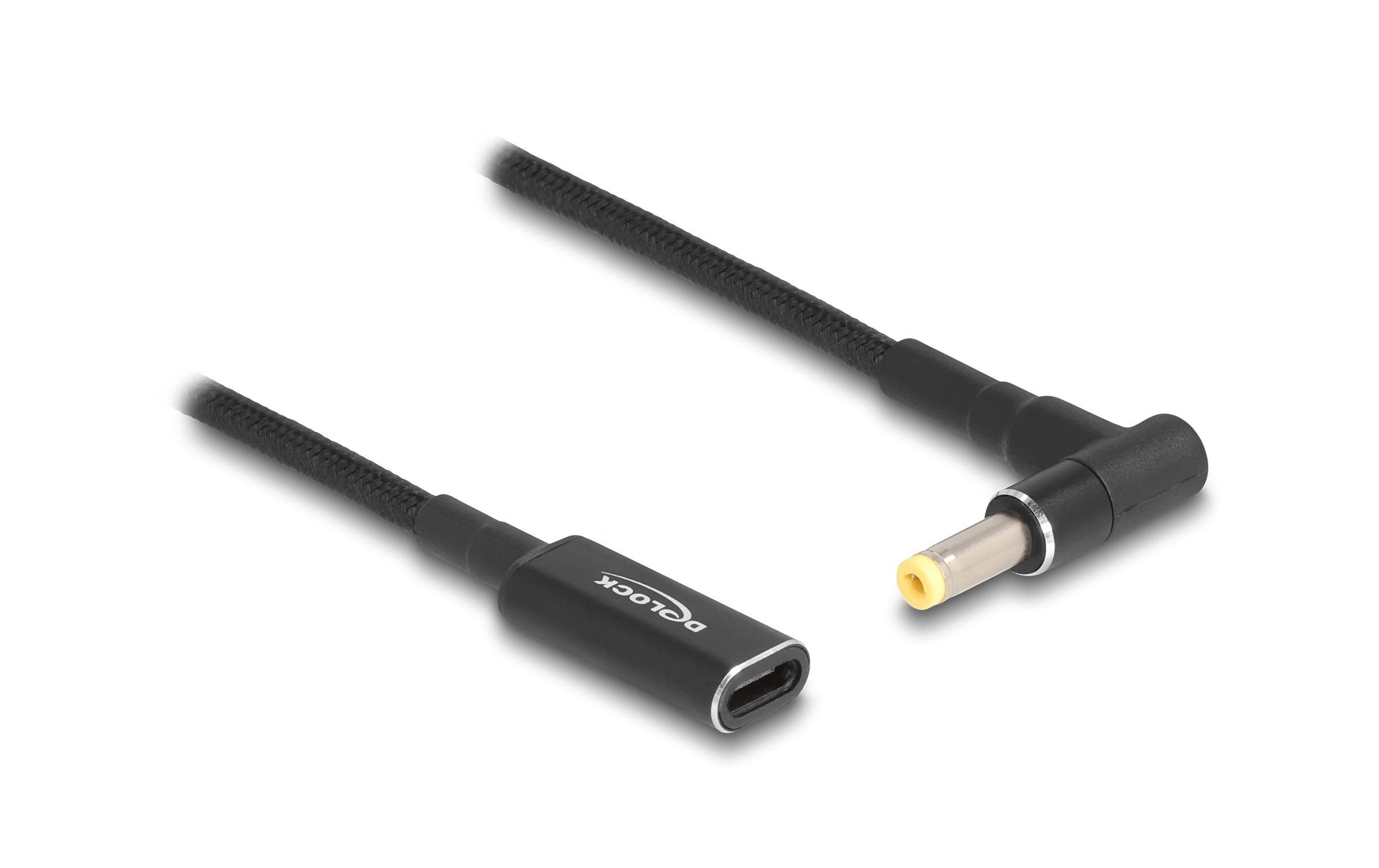 Delock Ladekabel USB-C zu HP 4.8 x 1.7 mm 90° gewinkelt, 15 cm Delock Ladekabel USB-C zu HP 4.8 x 1.7 mm 90° gewinkelt, 15 cm