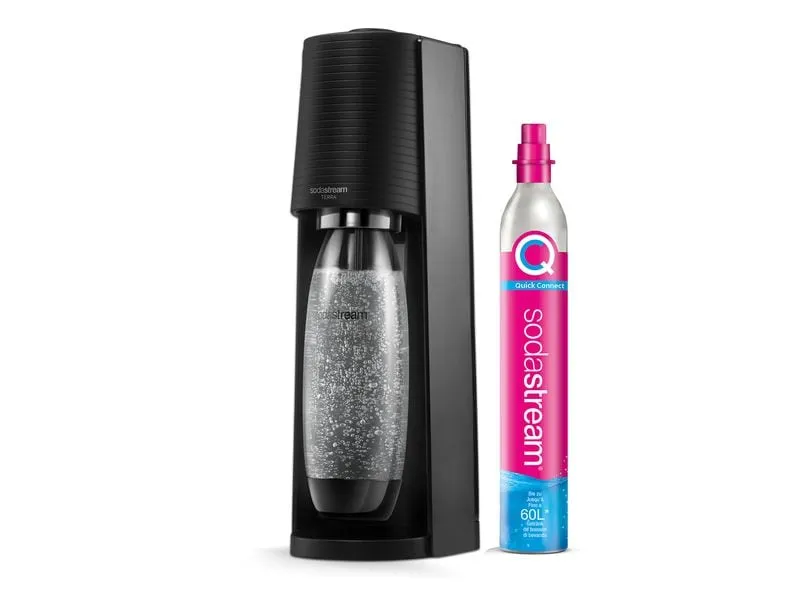 Sodastream Wassersprudler Terra Schwarz, Megapack Sodastream Wassersprudler Terra Schwarz, Megapack