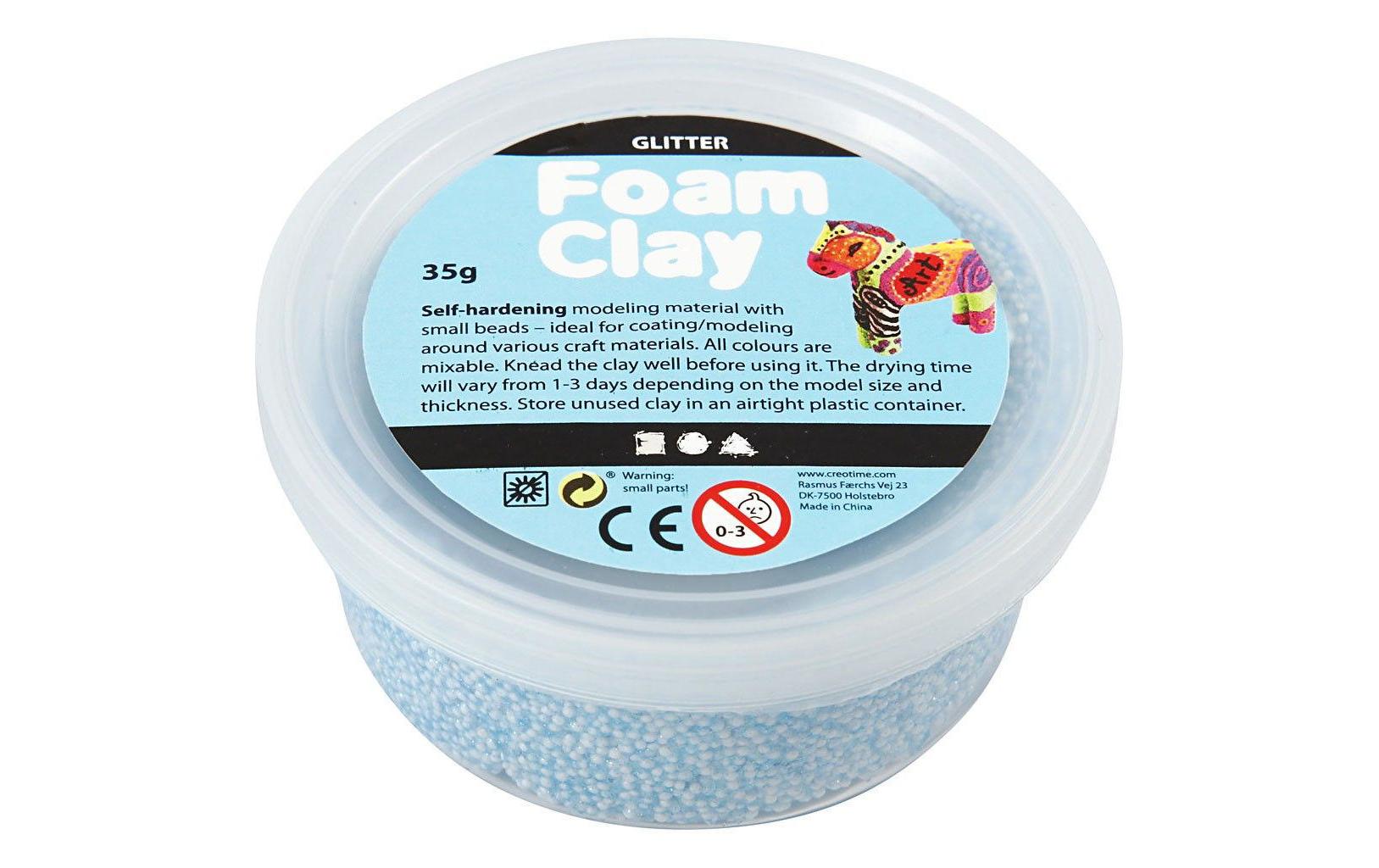 Creativ Company Modelliermasse Foam Clay 35 g Glitzer Hellblau Creativ Company Modelliermasse Foam Clay 35 g Glitzer Hellblau
