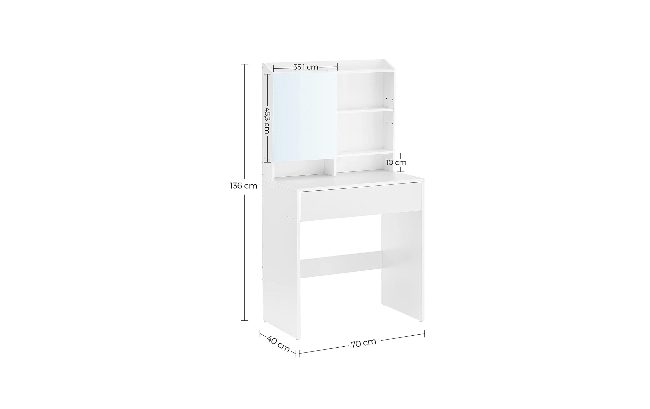 VASAGLE Schminktisch mit Spiegel