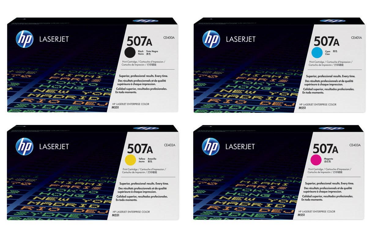 HP Rainbow Kit Nr. 507A (CE400A-CE403A) BL/C/M/Y